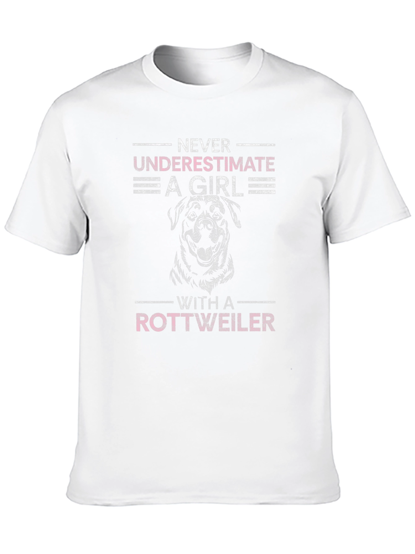 Never Underestimate A Girl Rottweiler T-Shirt