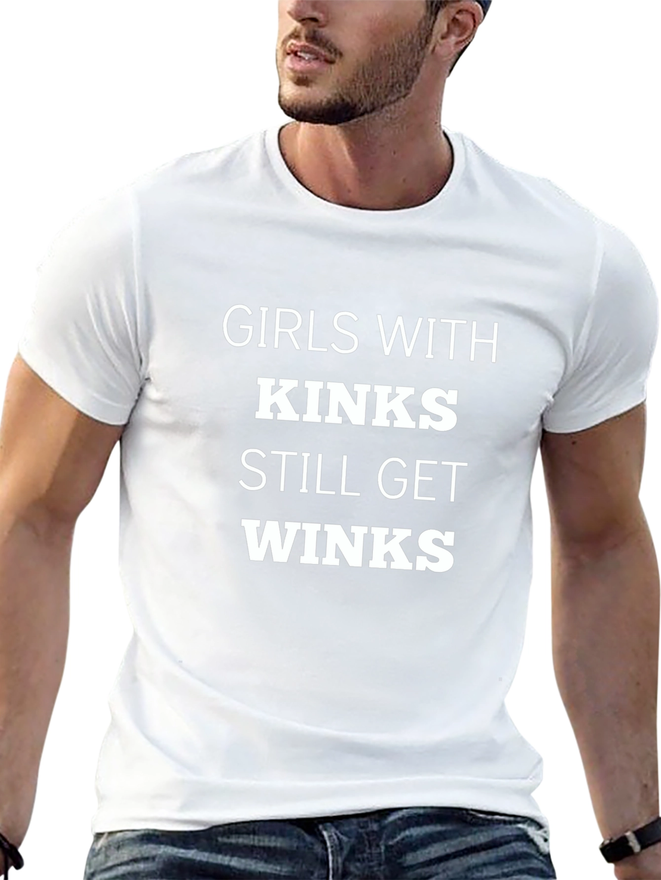 Girls with kinks still get winks T-shirt
