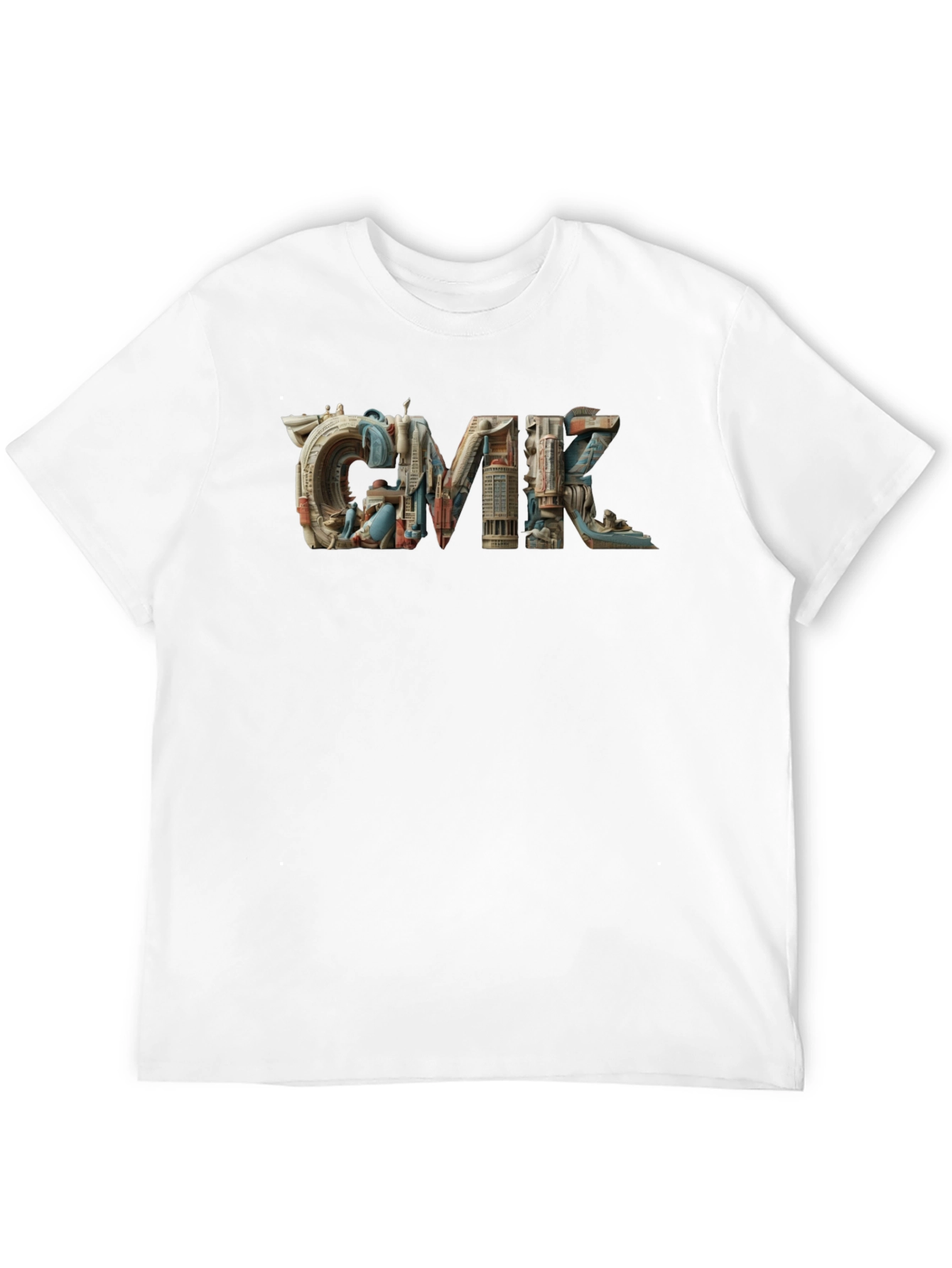 Architectural CMK Graphic T-Shirt - Black Cotton Blend