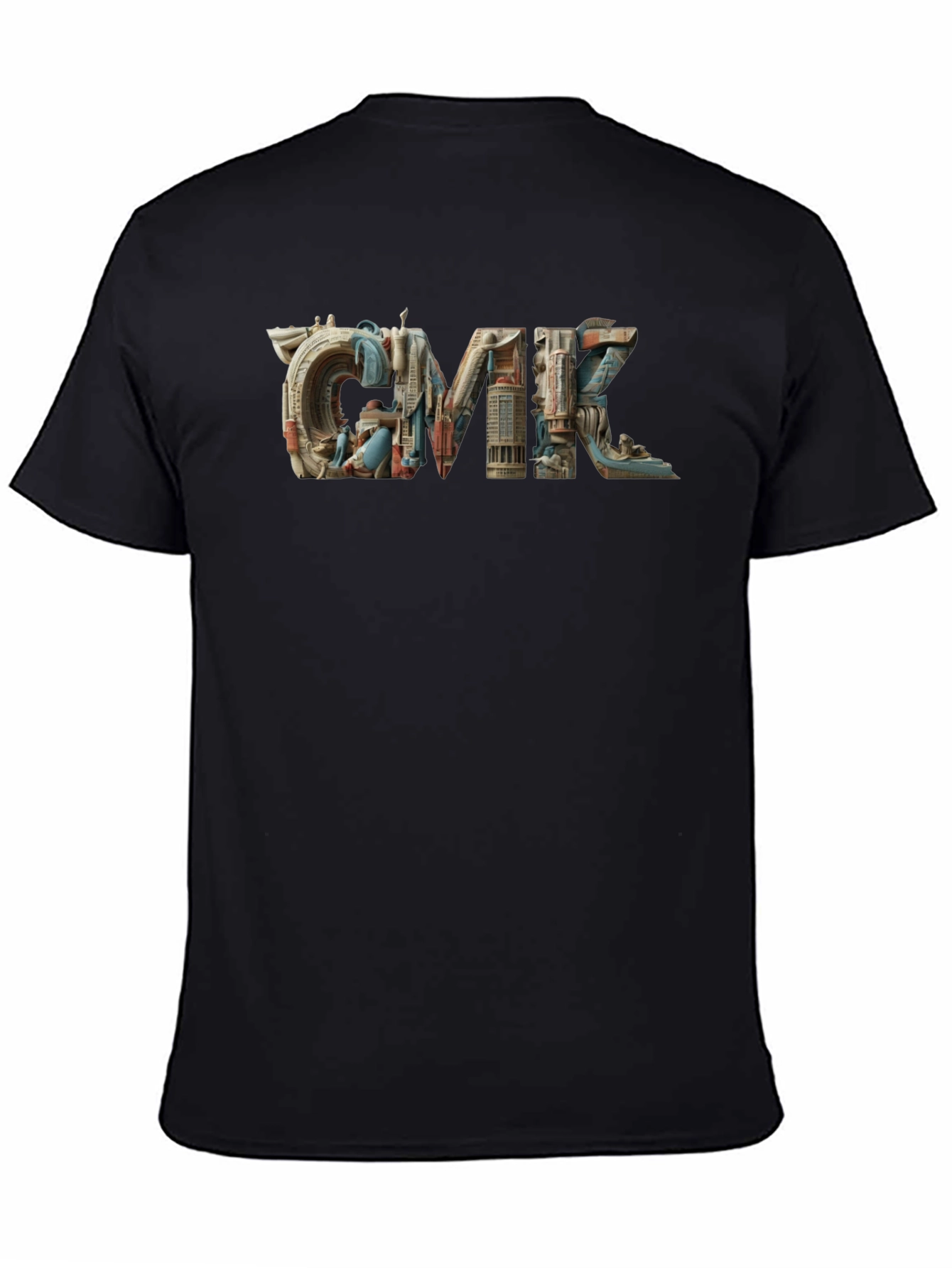 Architectural CMK Graphic T-Shirt - Black Cotton Blend