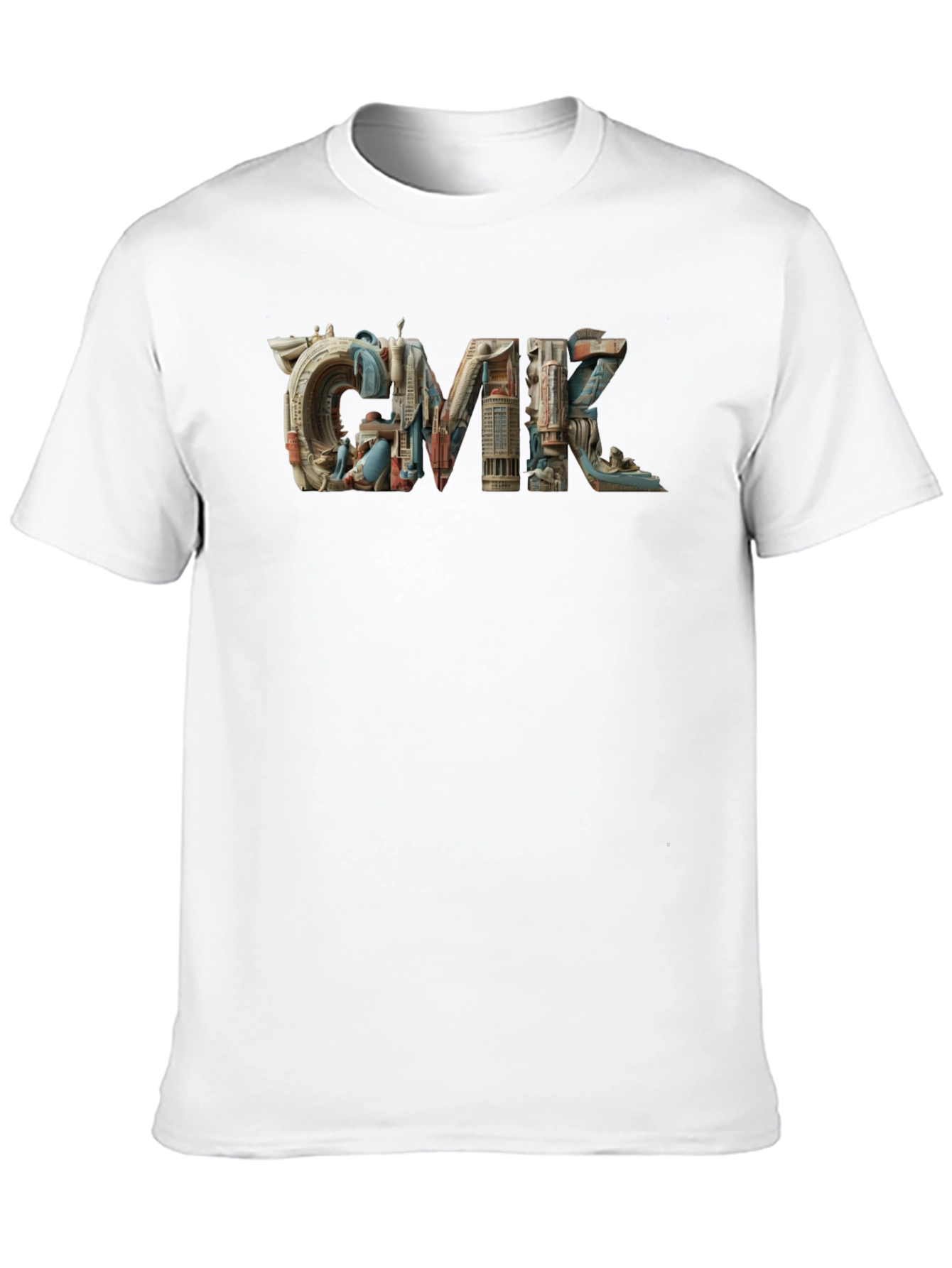 Architectural CMK Graphic T-Shirt - Black Cotton Blend