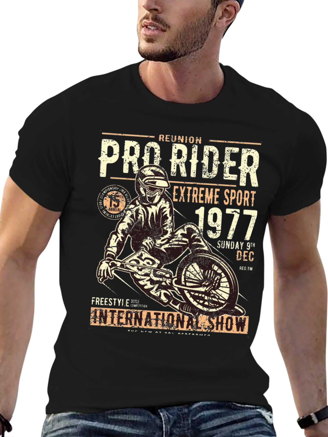 Pro Rider Extreme Sport 1977 Graphic T-Shirt
