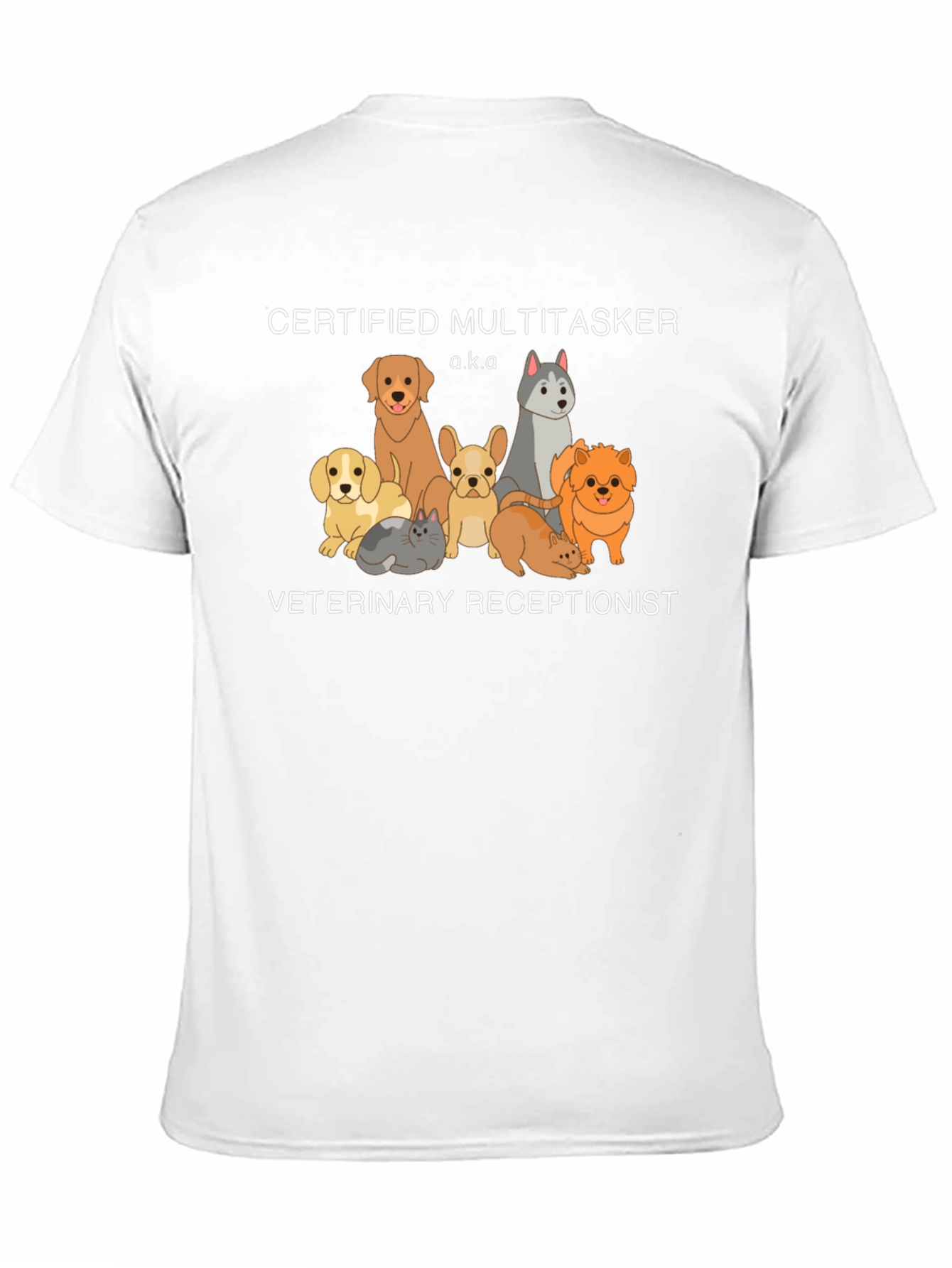 Certified Multitasker Veterinary Receptionist T-Shirt