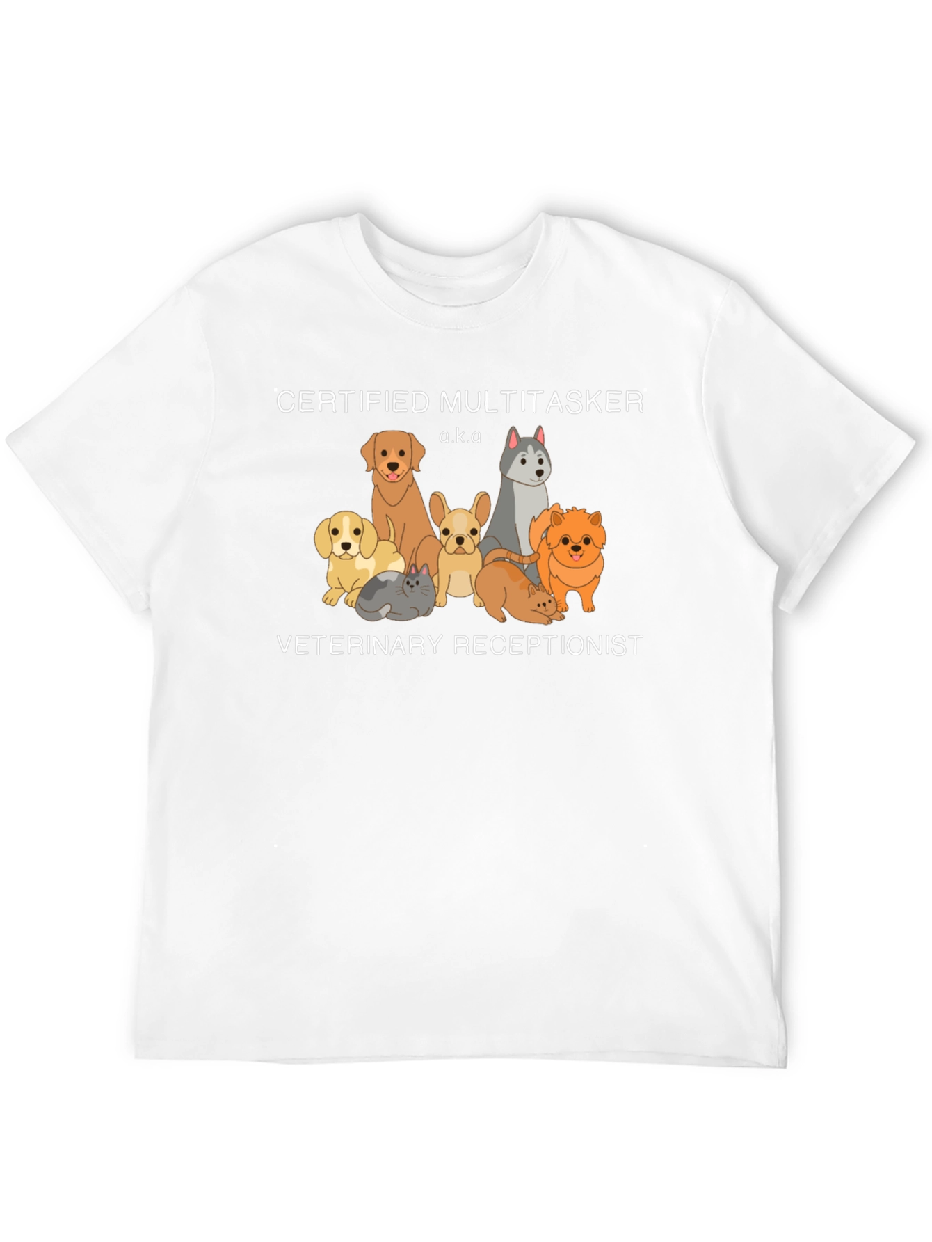 Certified Multitasker Veterinary Receptionist T-Shirt
