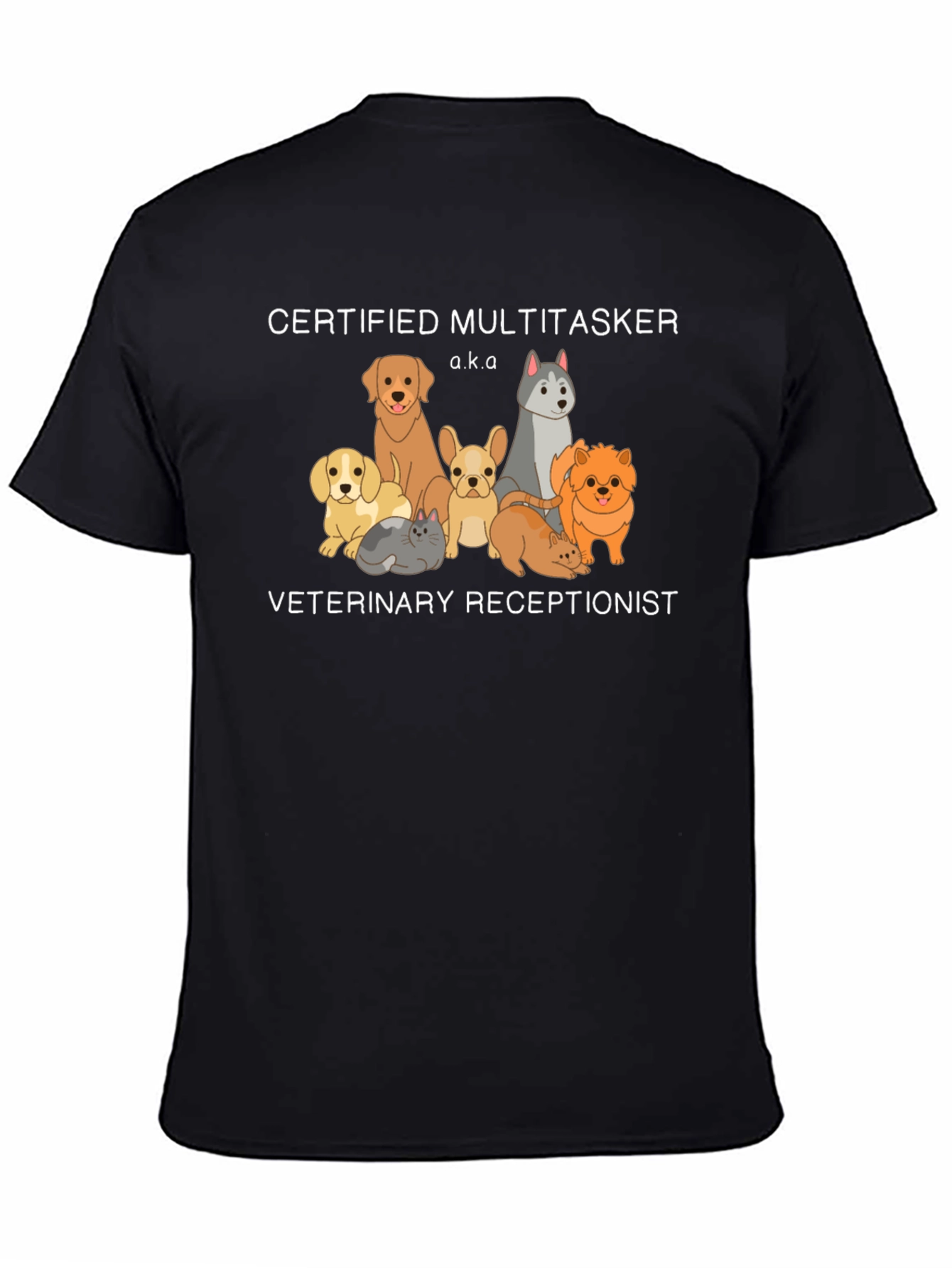 Certified Multitasker Veterinary Receptionist T-Shirt
