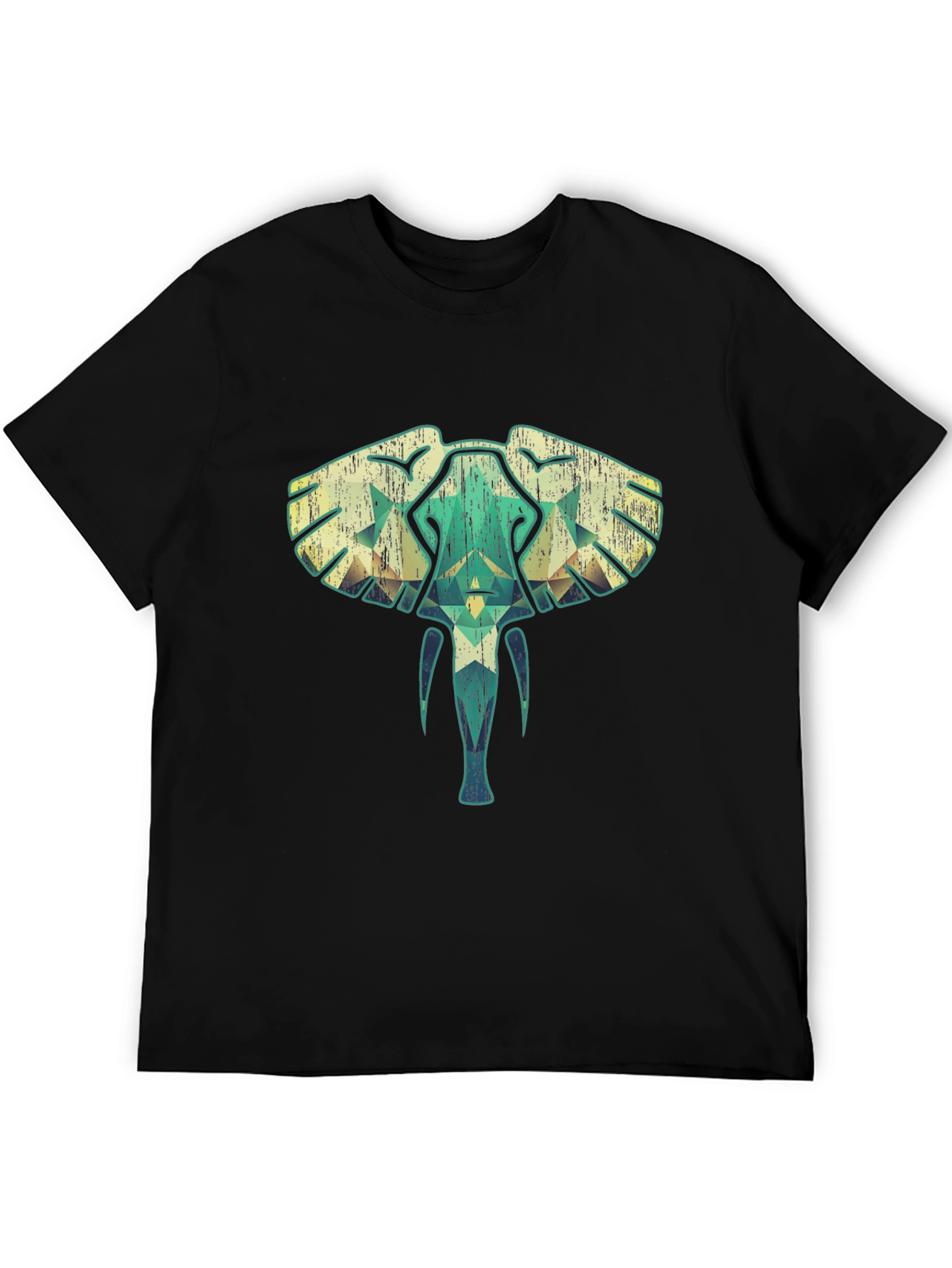 Geometric Elephant Graphic Tee - Unique Style