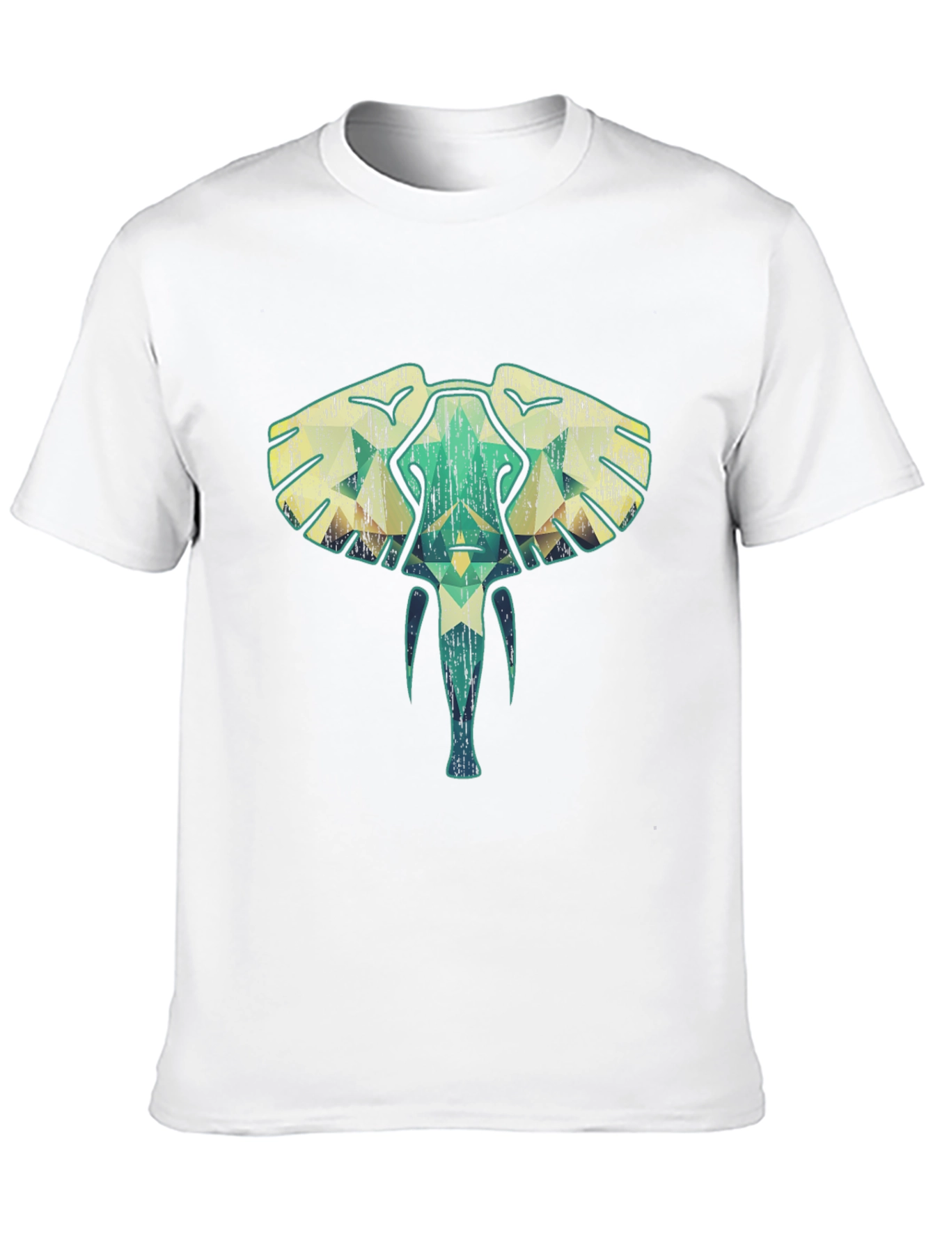 Geometric Elephant Graphic Tee - Unique Style