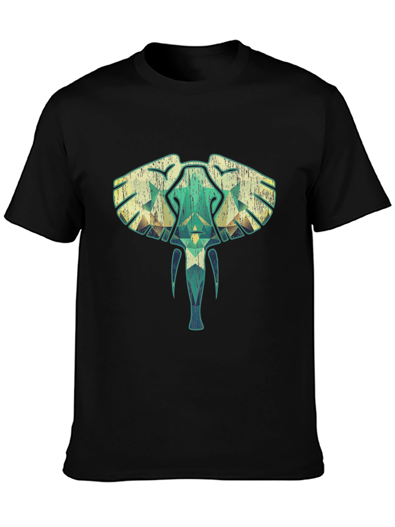 Geometric Elephant Graphic Tee - Unique Style