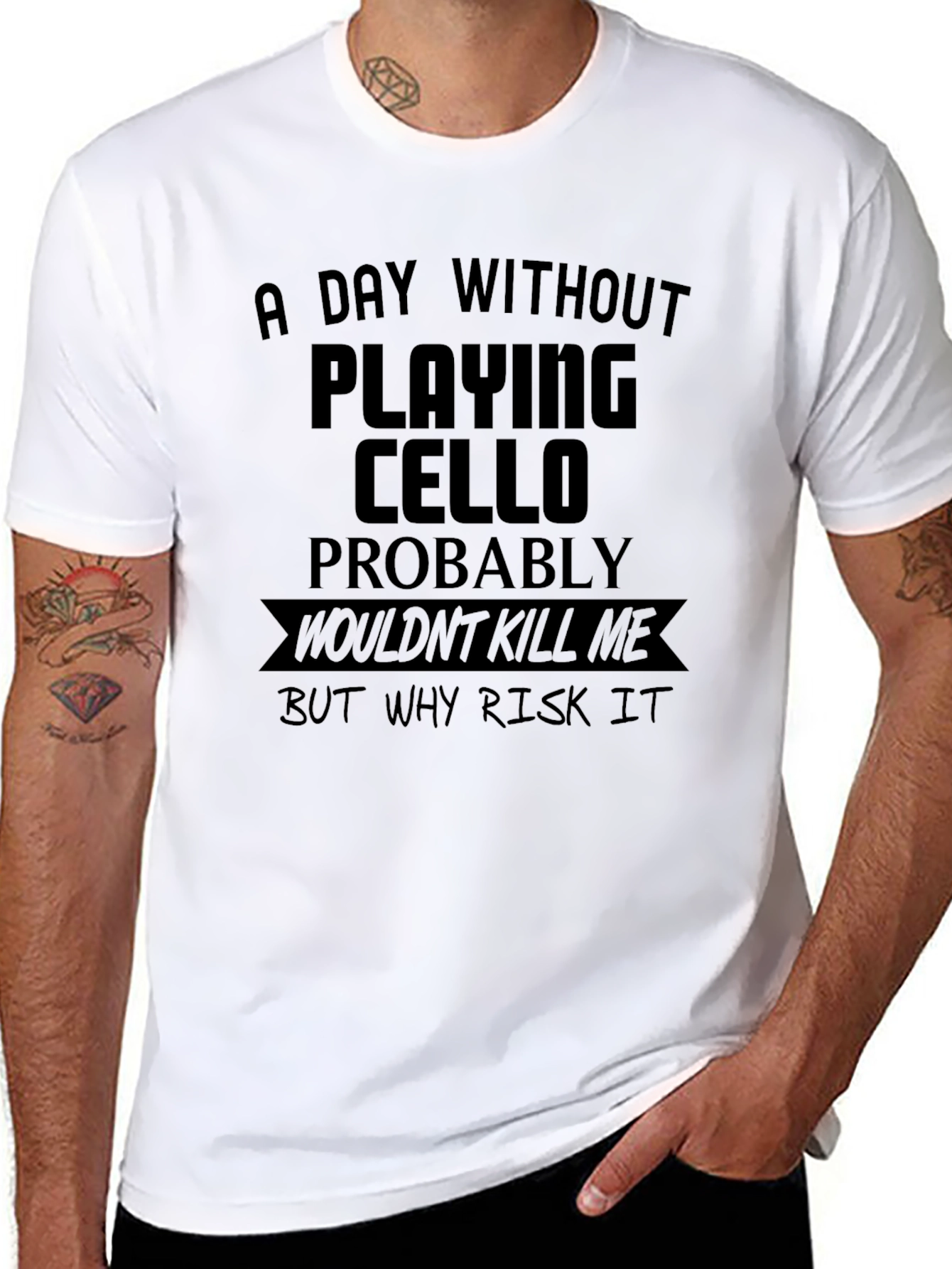 Cello Player T-Shirt: Risk it!
