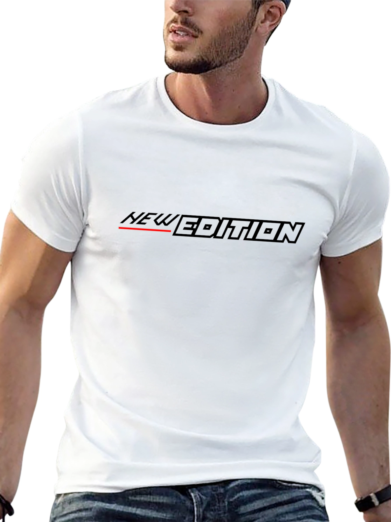 New Edition Graphic Print Black T-Shirt