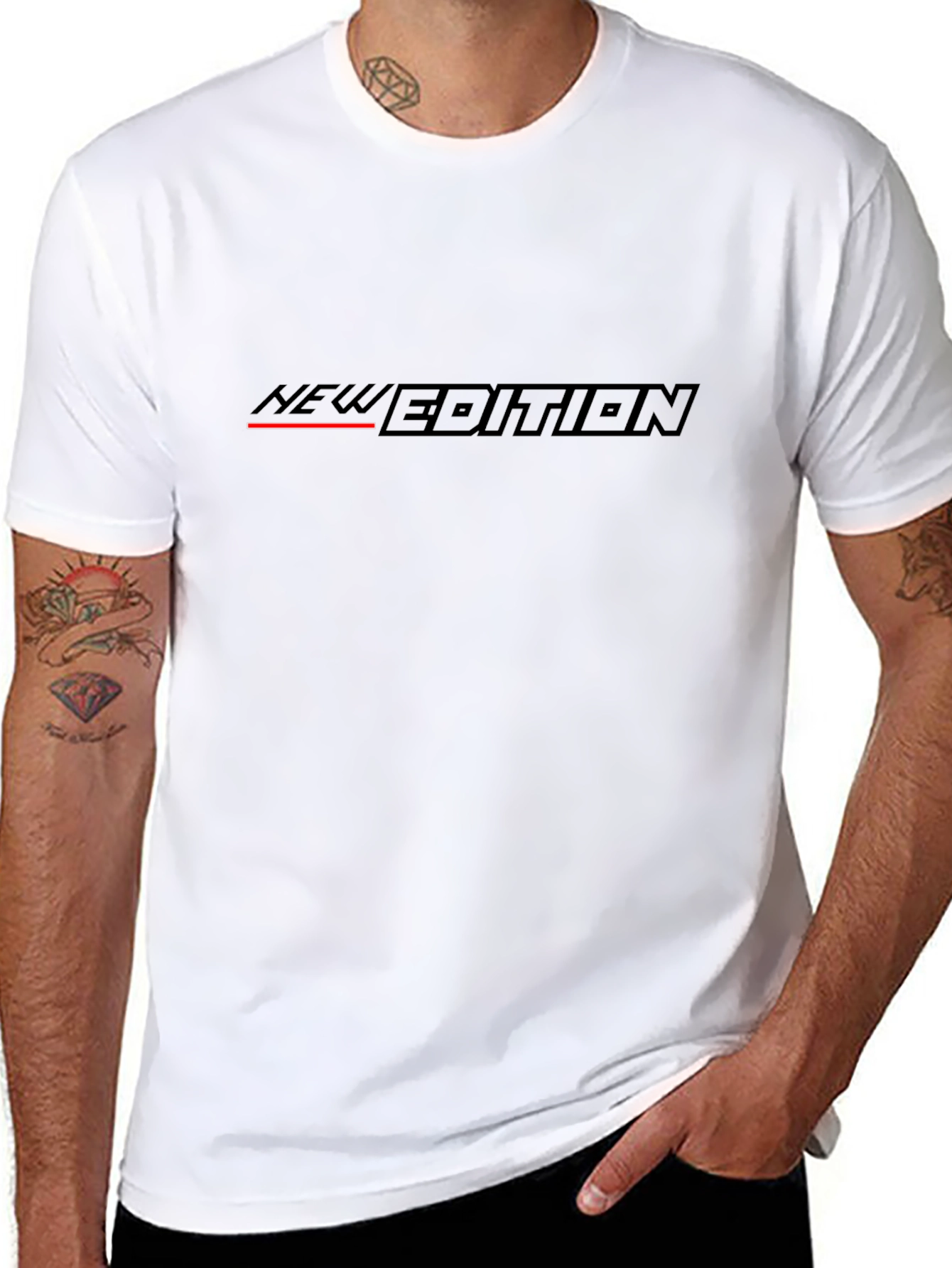 New Edition Graphic Print Black T-Shirt