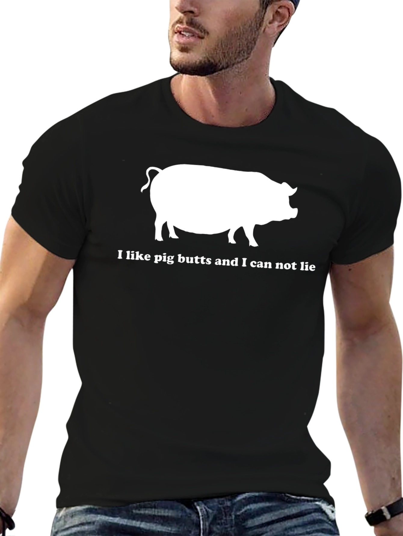 I Like Pig Butts Mens Graphic T-Shirt