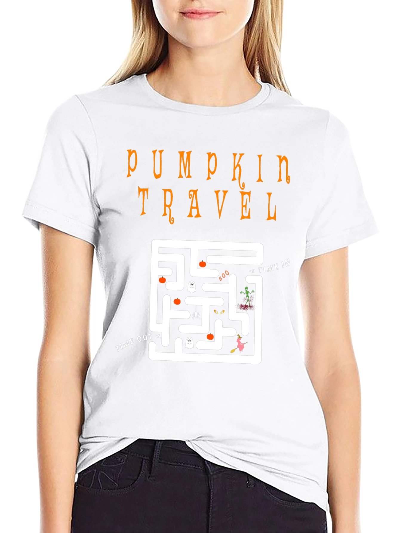 Pumpkin Travel Maze Halloween T-Shirt
