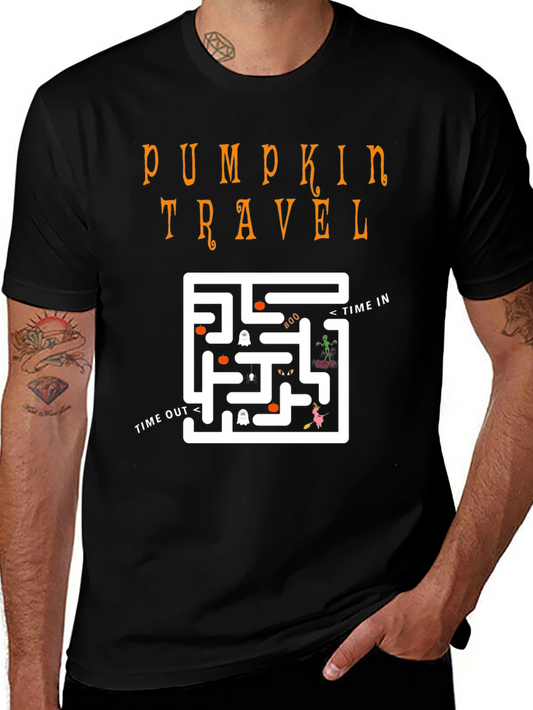 Pumpkin Travel Maze Halloween T-Shirt