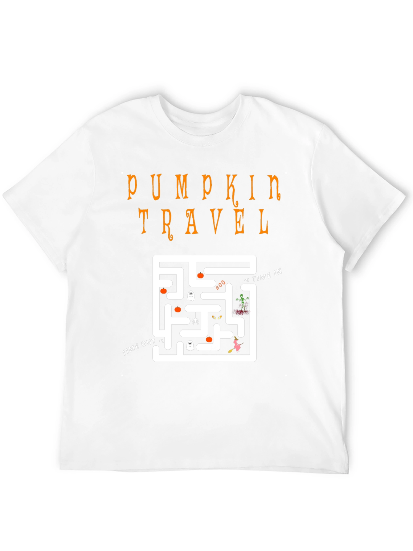 Pumpkin Travel Maze Halloween T-Shirt