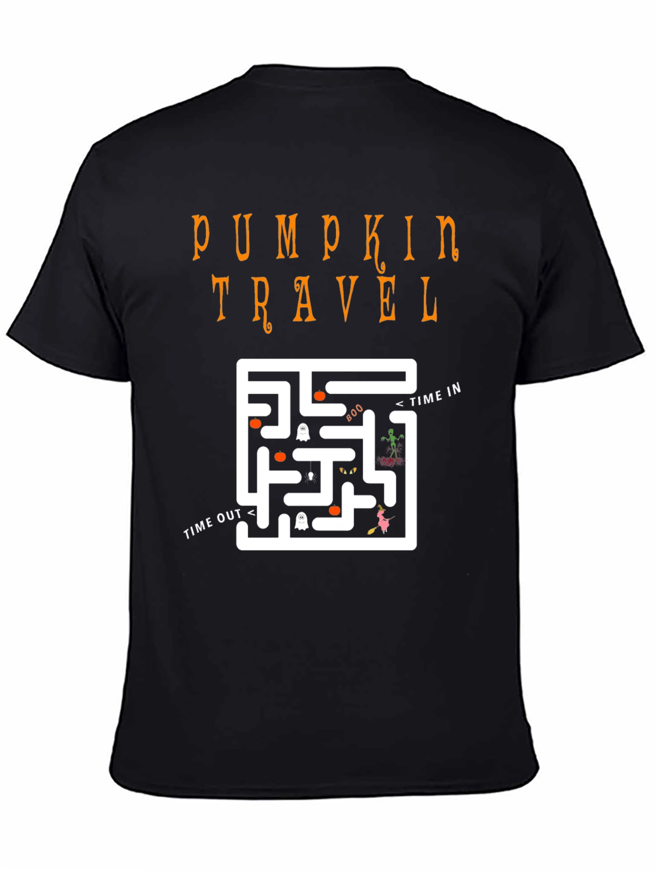 Pumpkin Travel Maze Halloween T-Shirt