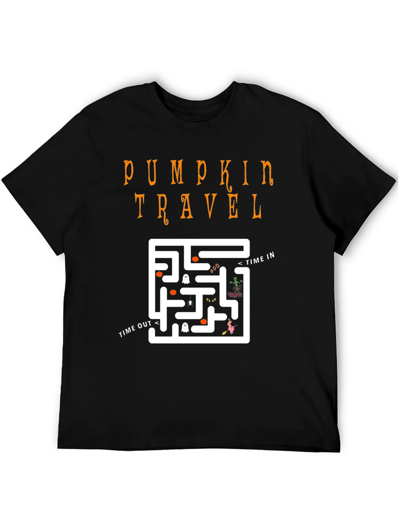 Pumpkin Travel Maze Halloween T-Shirt