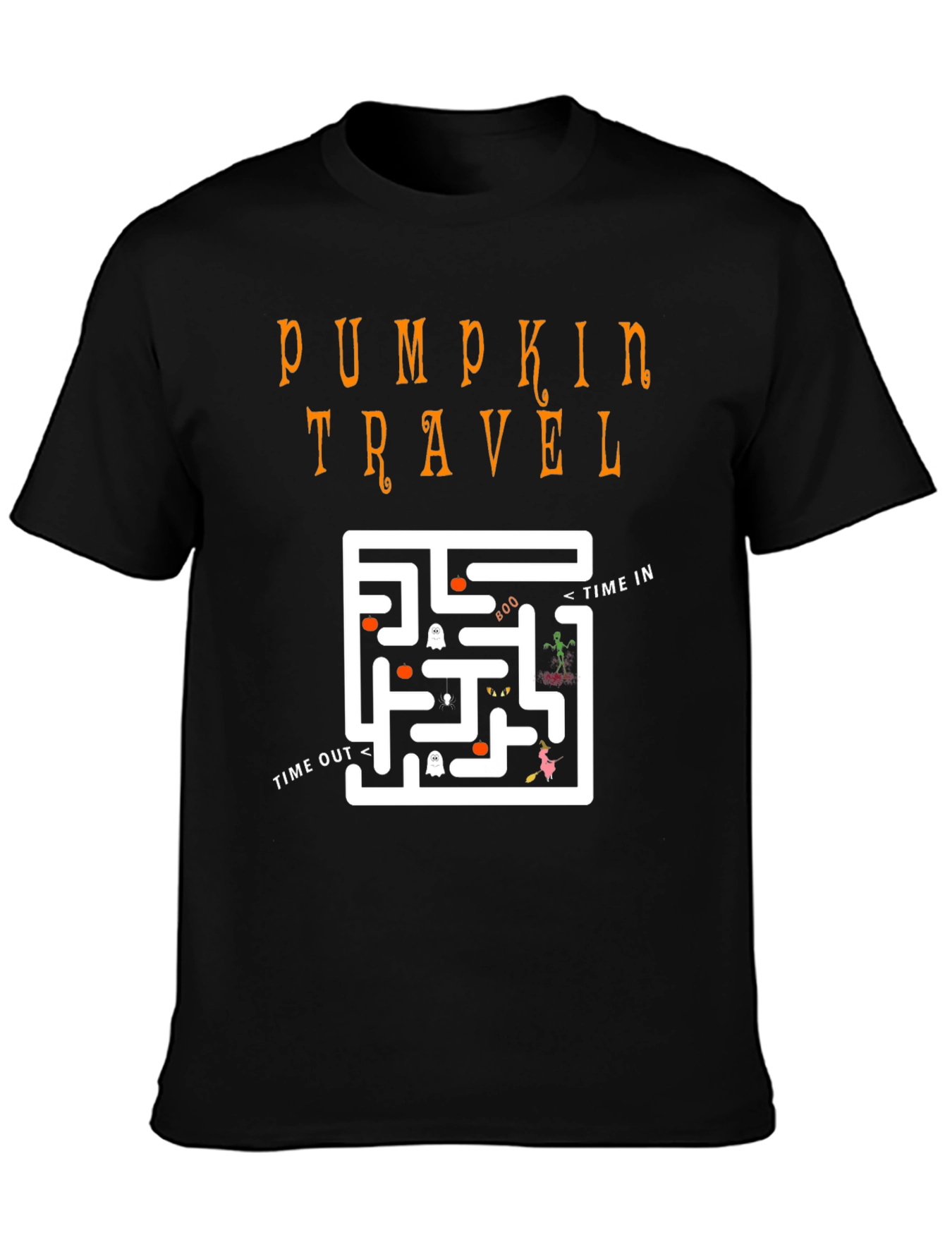 Pumpkin Travel Maze Halloween T-Shirt