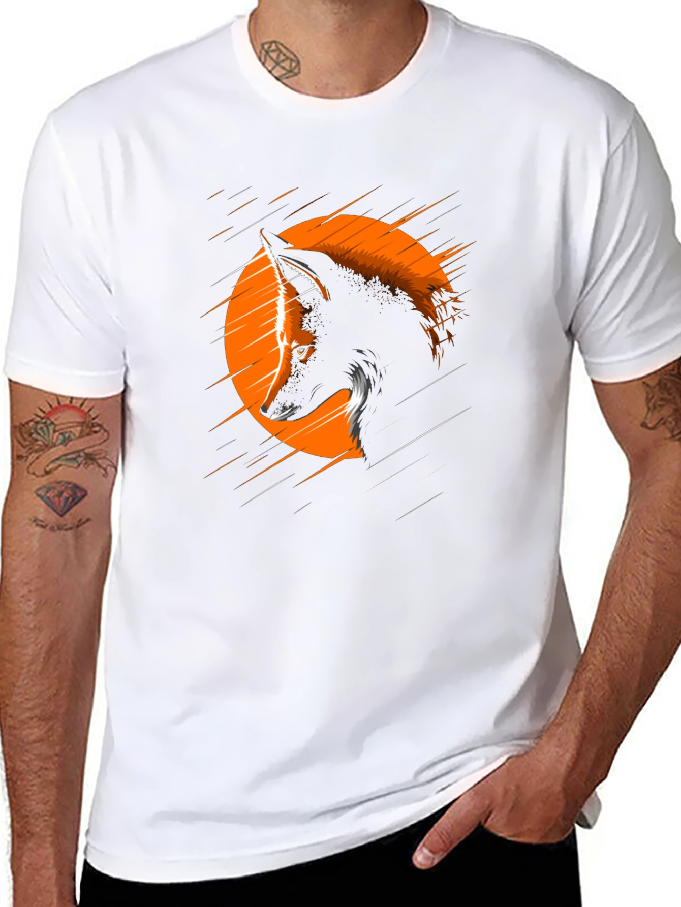 Wolf Graphic Tee - Black Short Sleeve T-Shirt