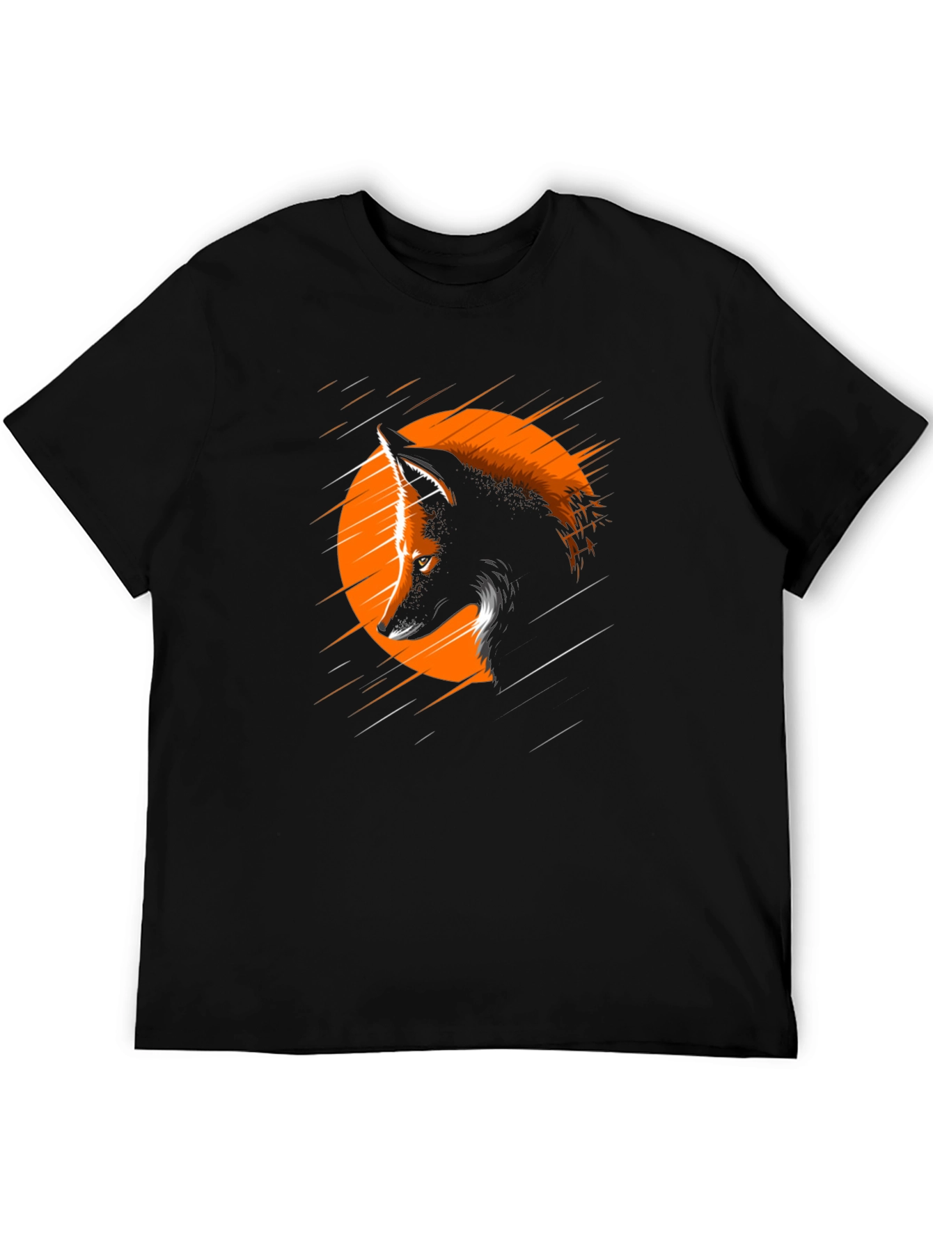 Wolf Graphic Tee - Black Short Sleeve T-Shirt