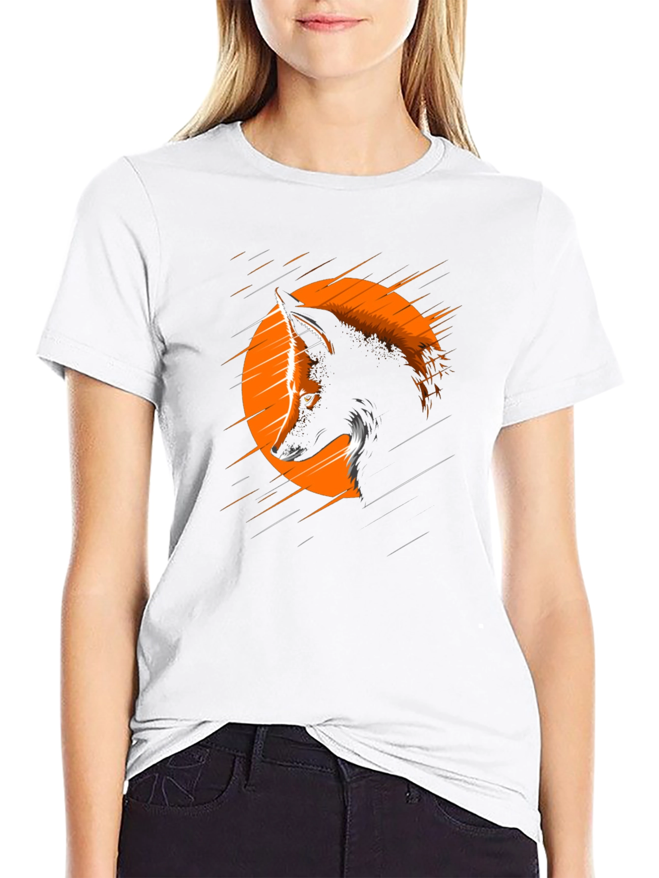 Wolf Graphic Tee - Black Short Sleeve T-Shirt