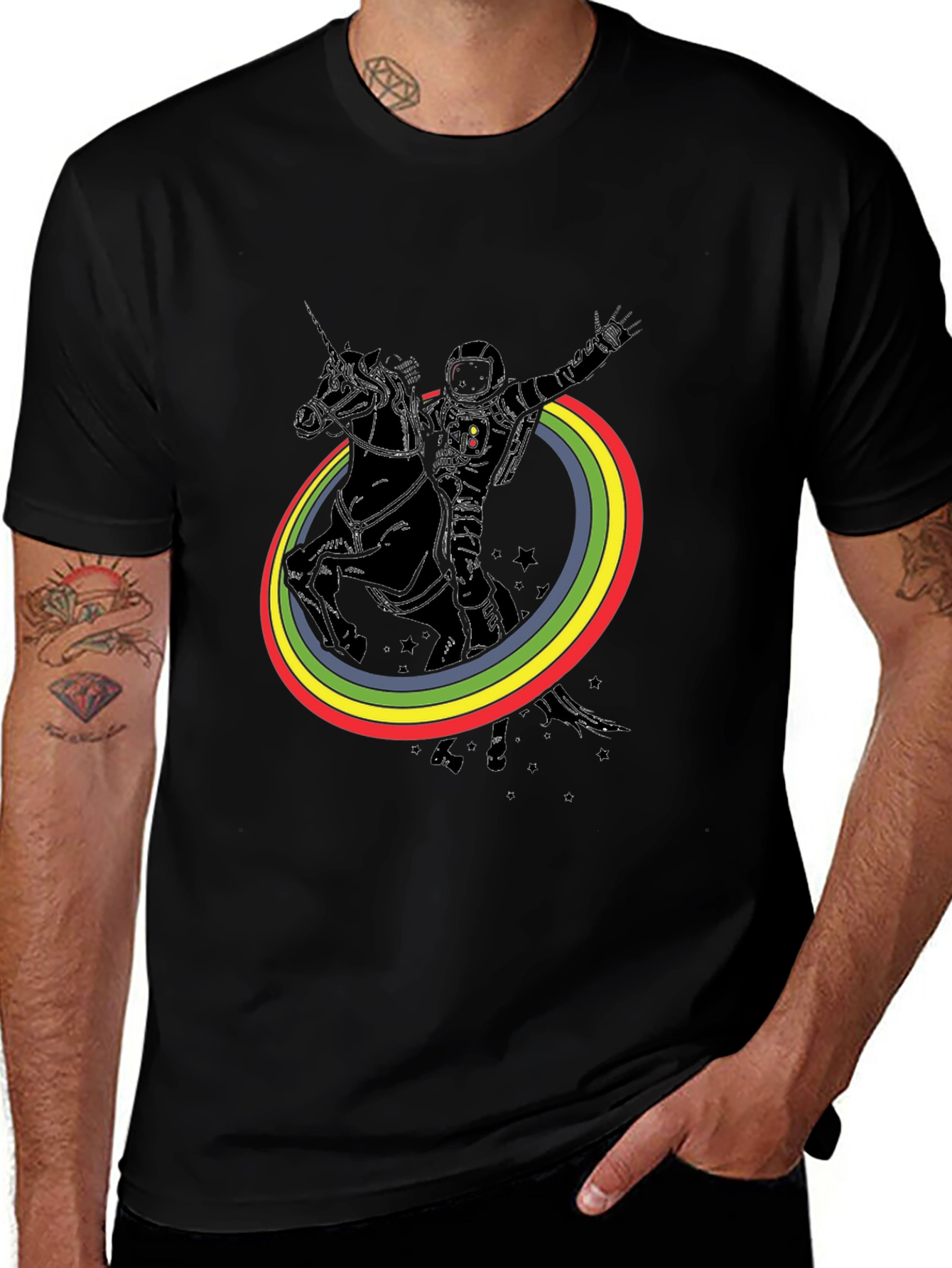 Astronaut Unicorn Rainbow T-Shirt