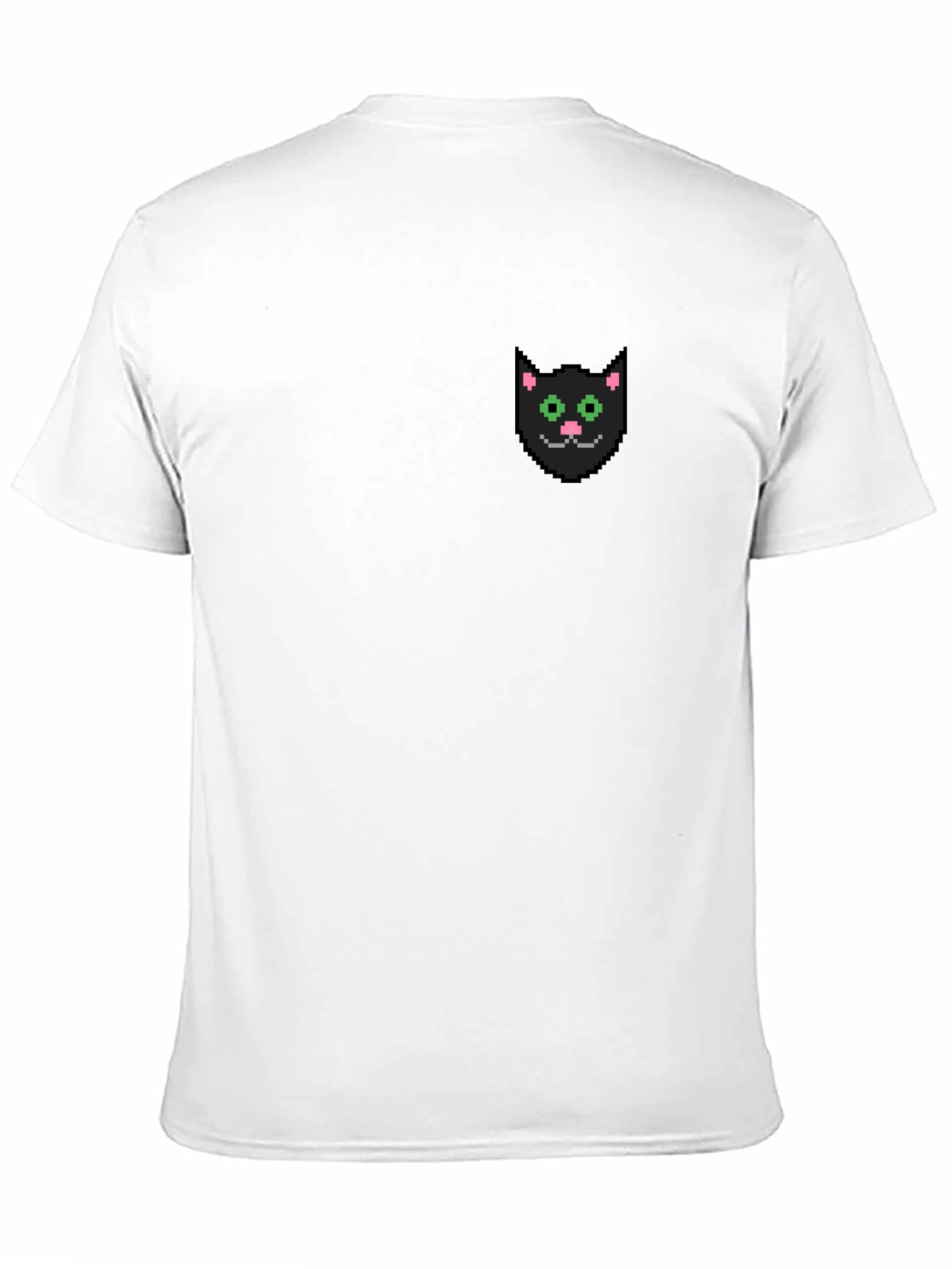 Pixel Cat Pocket Tee - Black Graphic T-Shirt