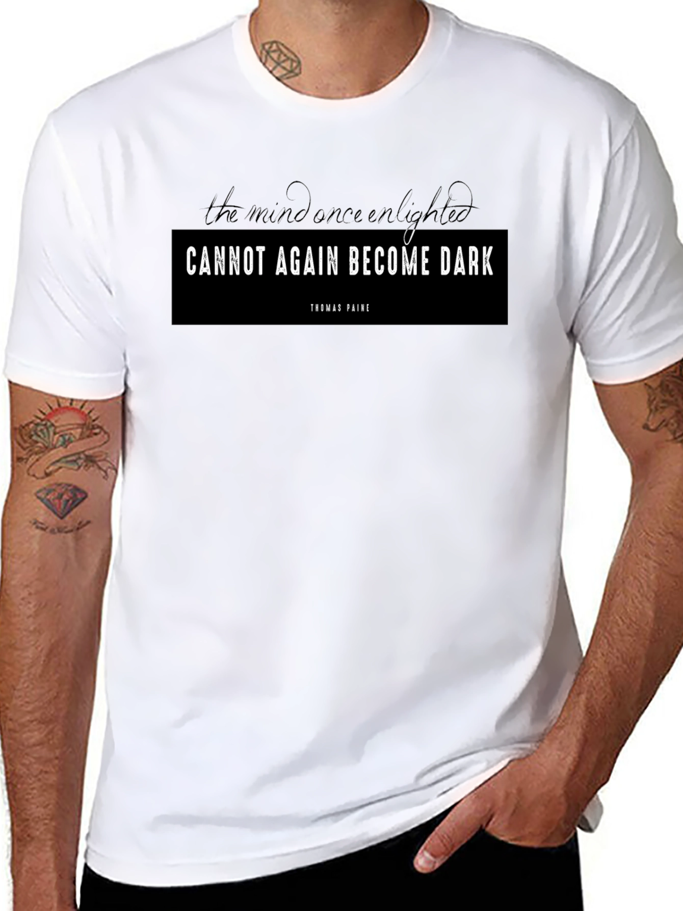 Enlightened Mind Graphic Tee - Thomas Paine Quote T-Shirt
