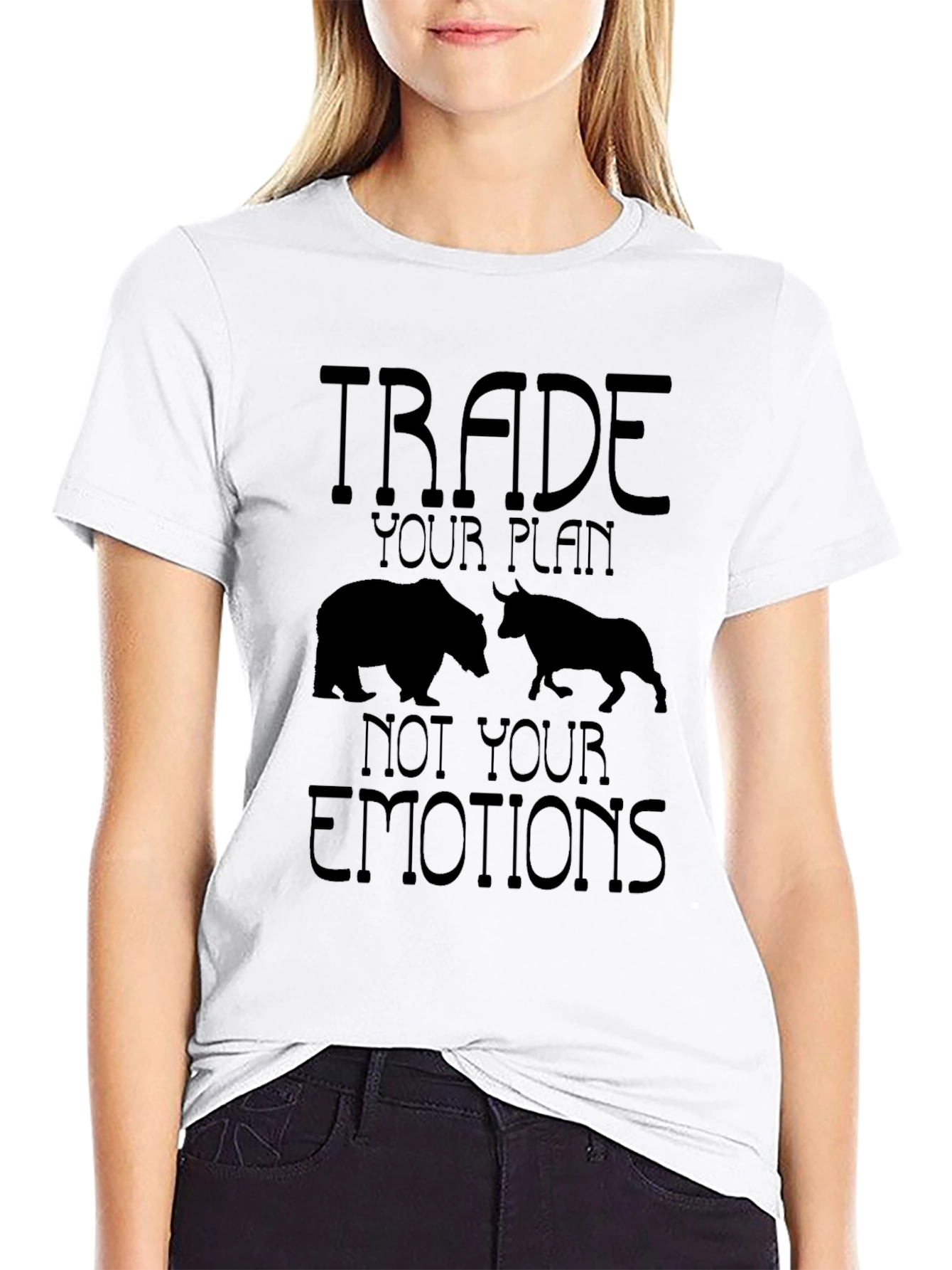 Trade Plan Bear Bull Black Tee