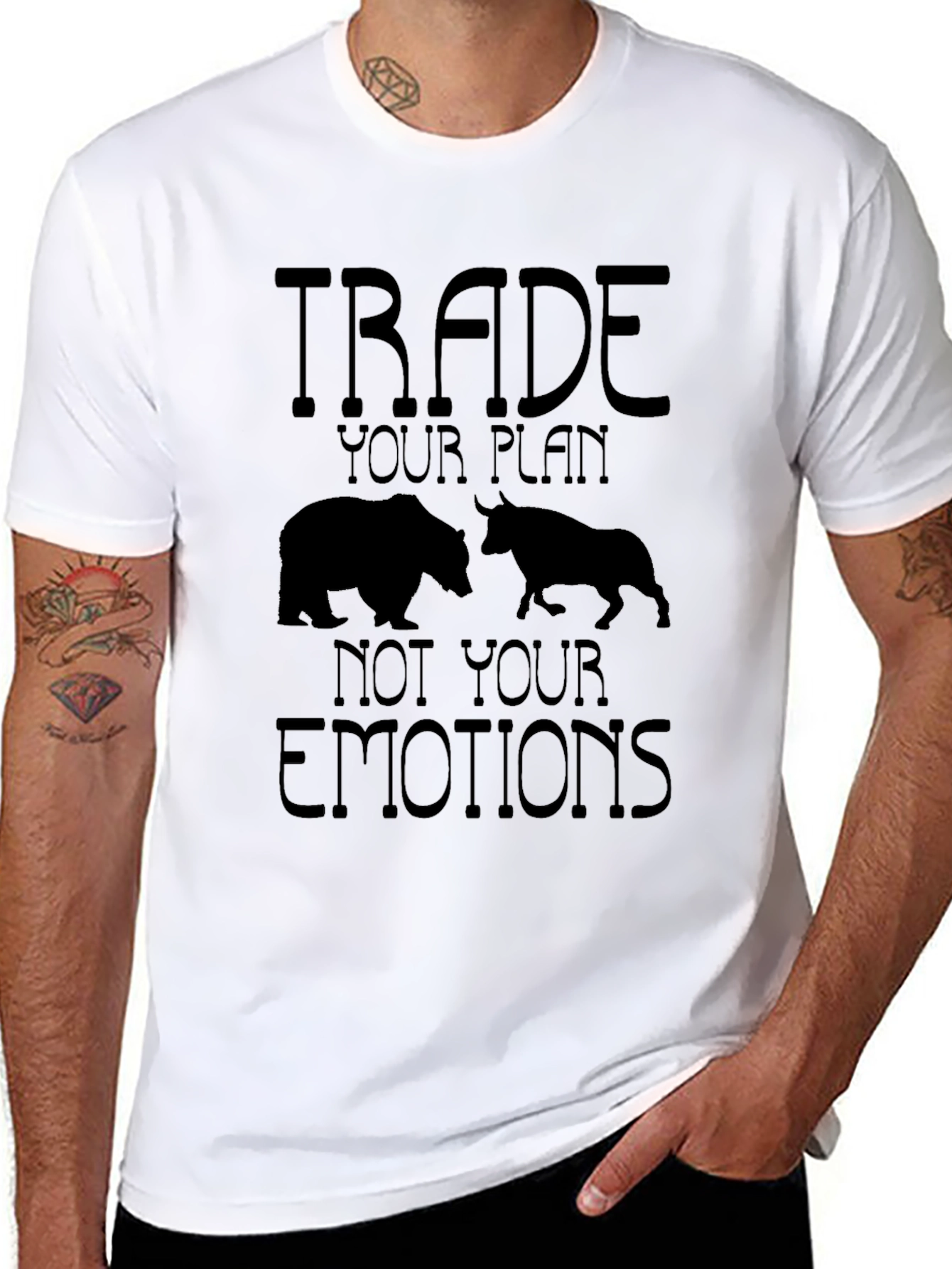 Trade Plan Bear Bull Black Tee