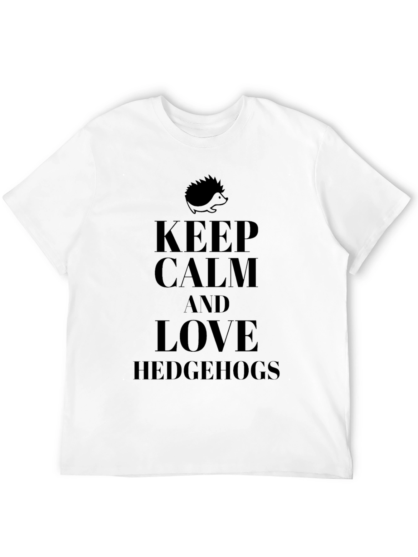 Keep Calm & Love Hedgehogs Black T-Shirt