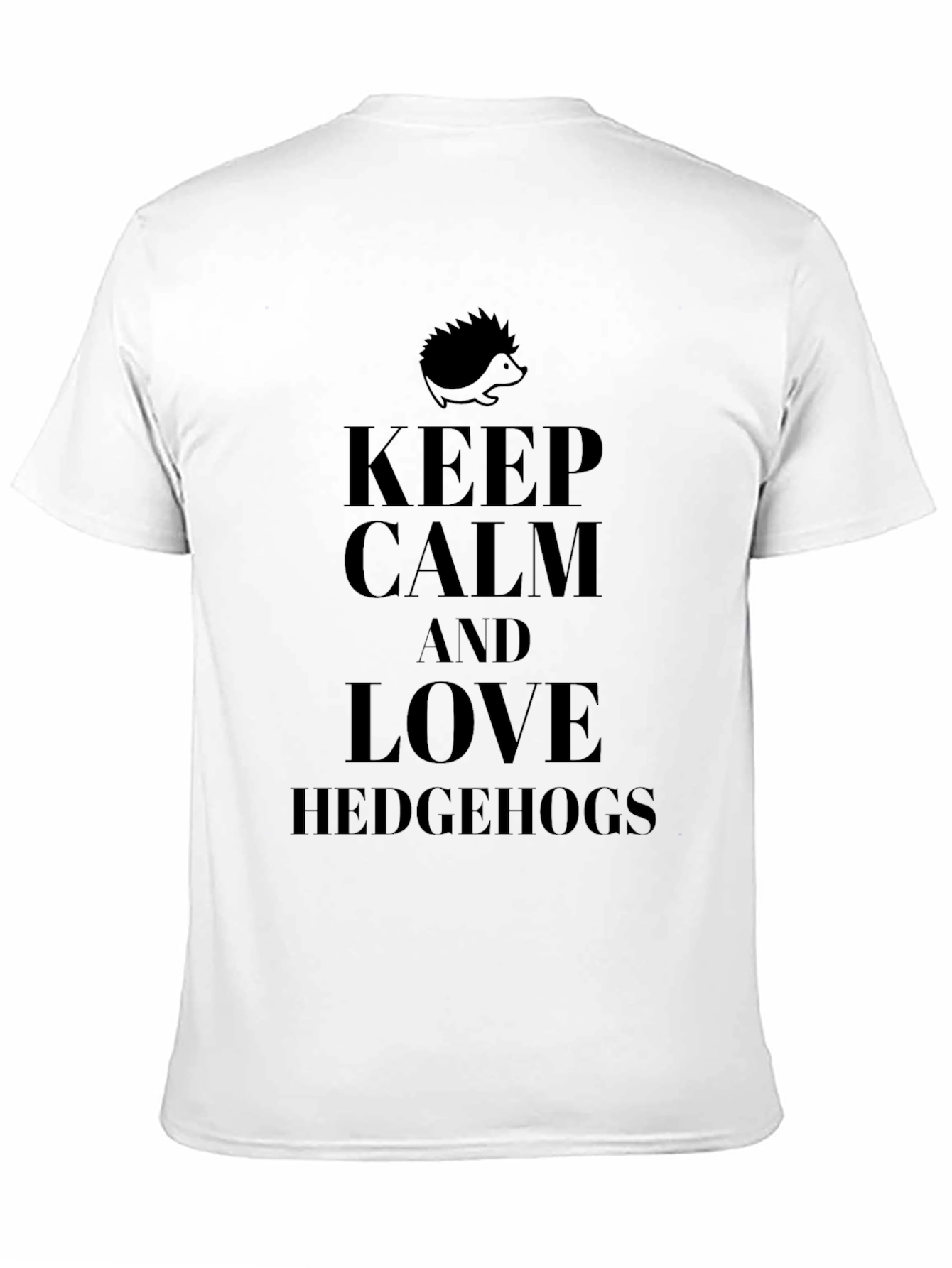Keep Calm & Love Hedgehogs Black T-Shirt