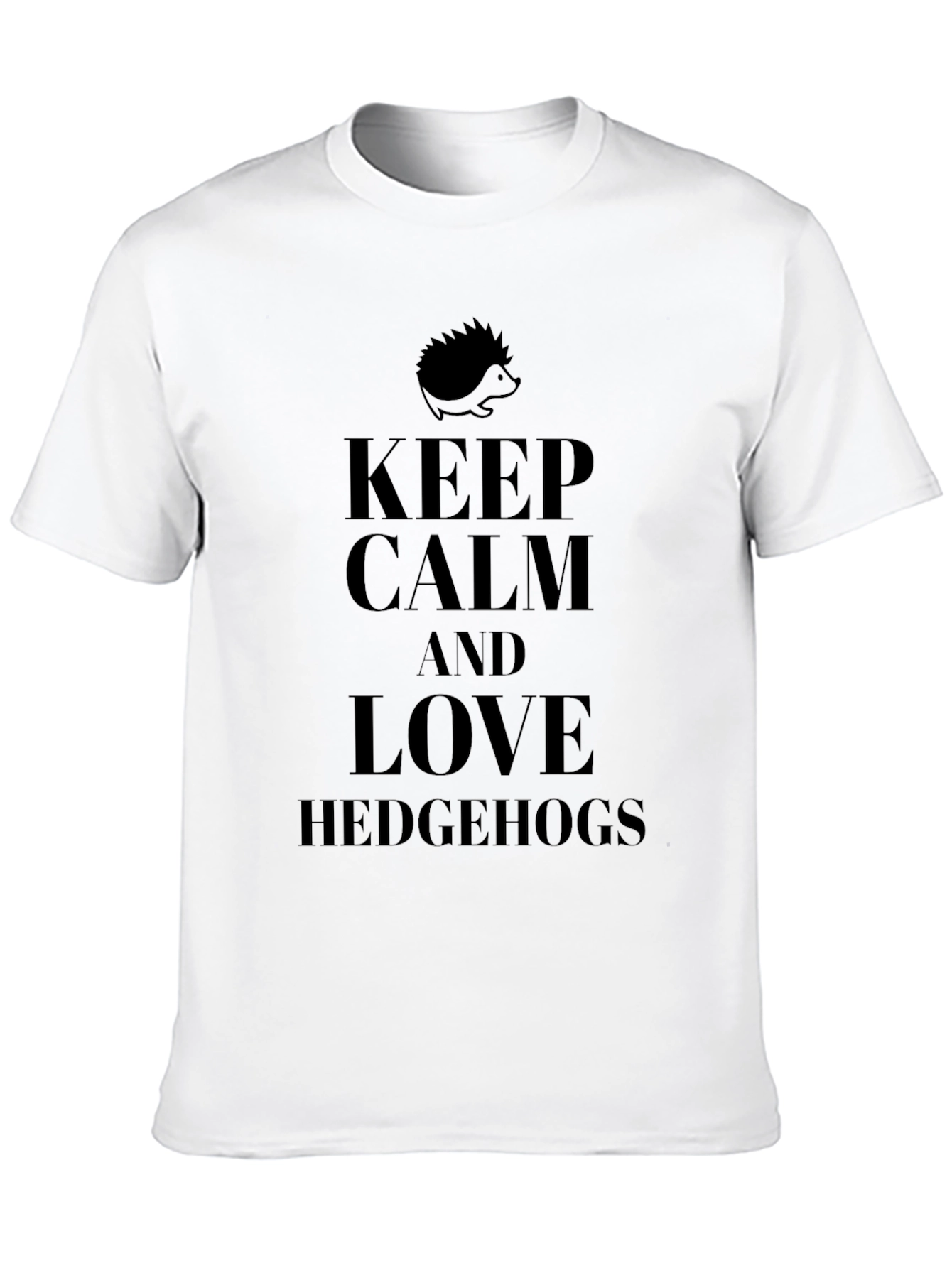 Keep Calm & Love Hedgehogs Black T-Shirt