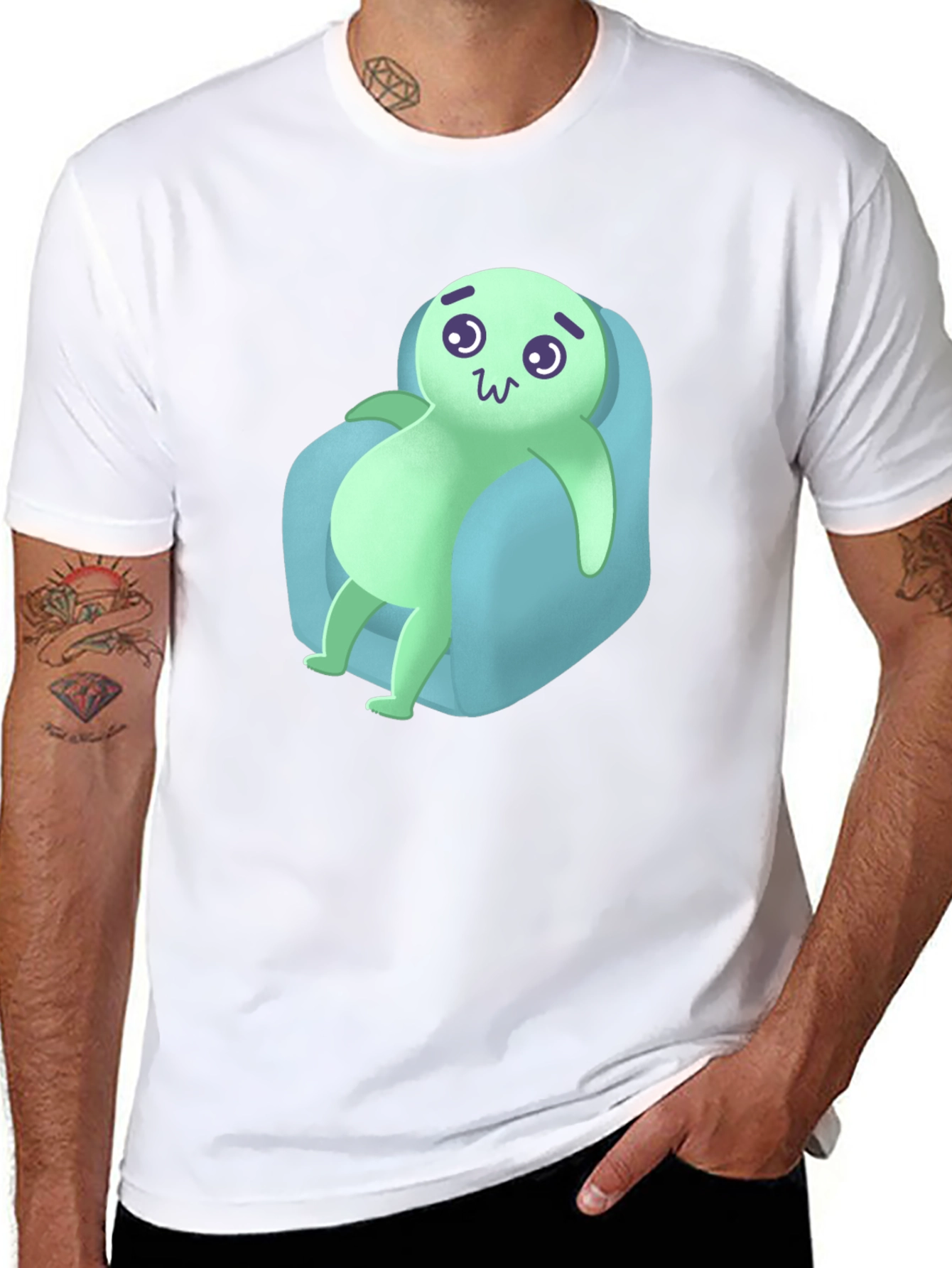 Chill Cartoon Character Tee