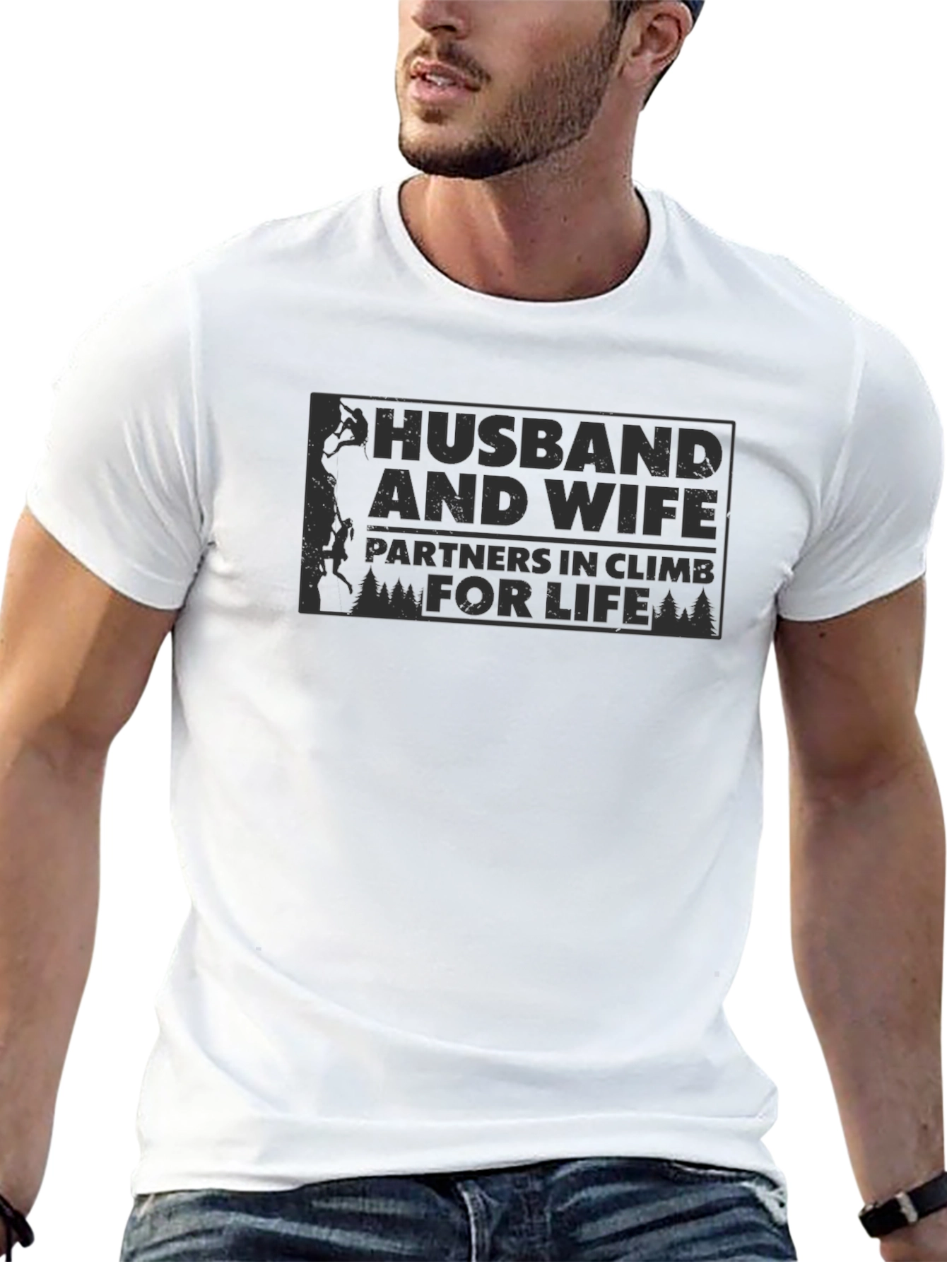 Husband and Wife Climbing Partners T-Shirt