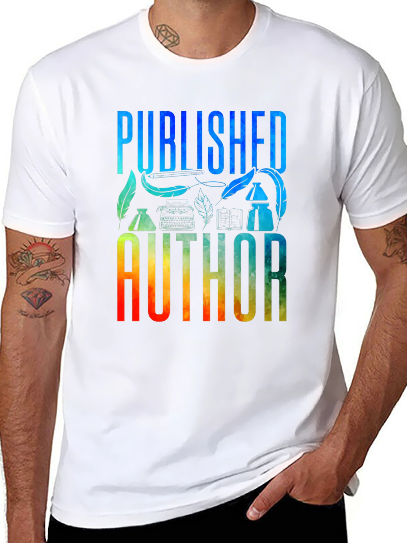 Published Author Graphic T-Shirt - Black