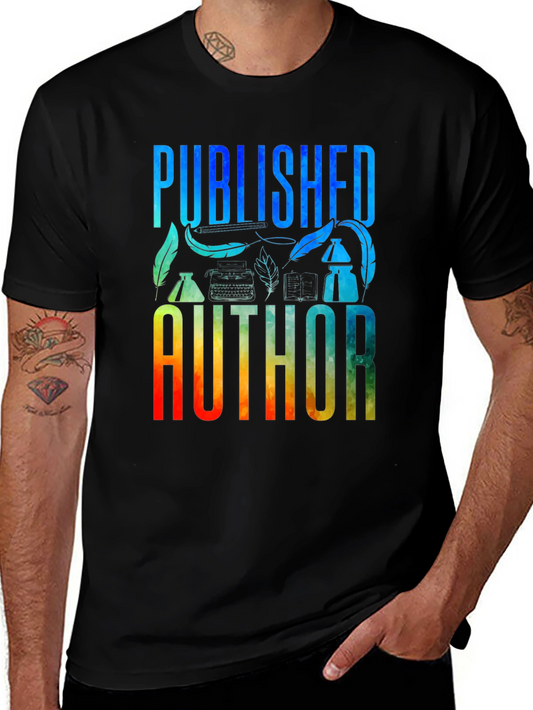 Published Author Graphic T-Shirt - Black