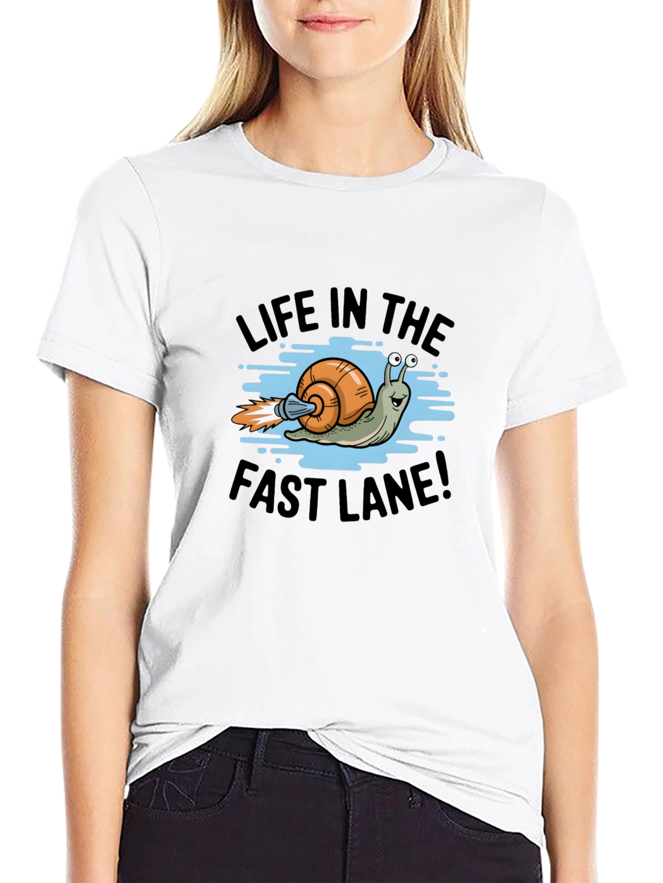 Life in the Fast Lane Snail Graphic T-Shirt