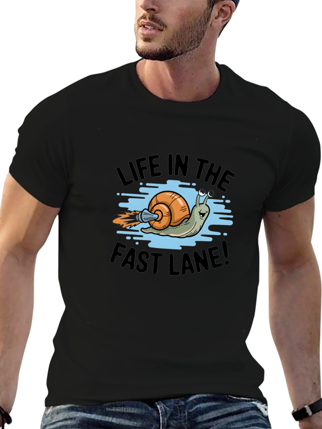 Life in the Fast Lane Snail Graphic T-Shirt
