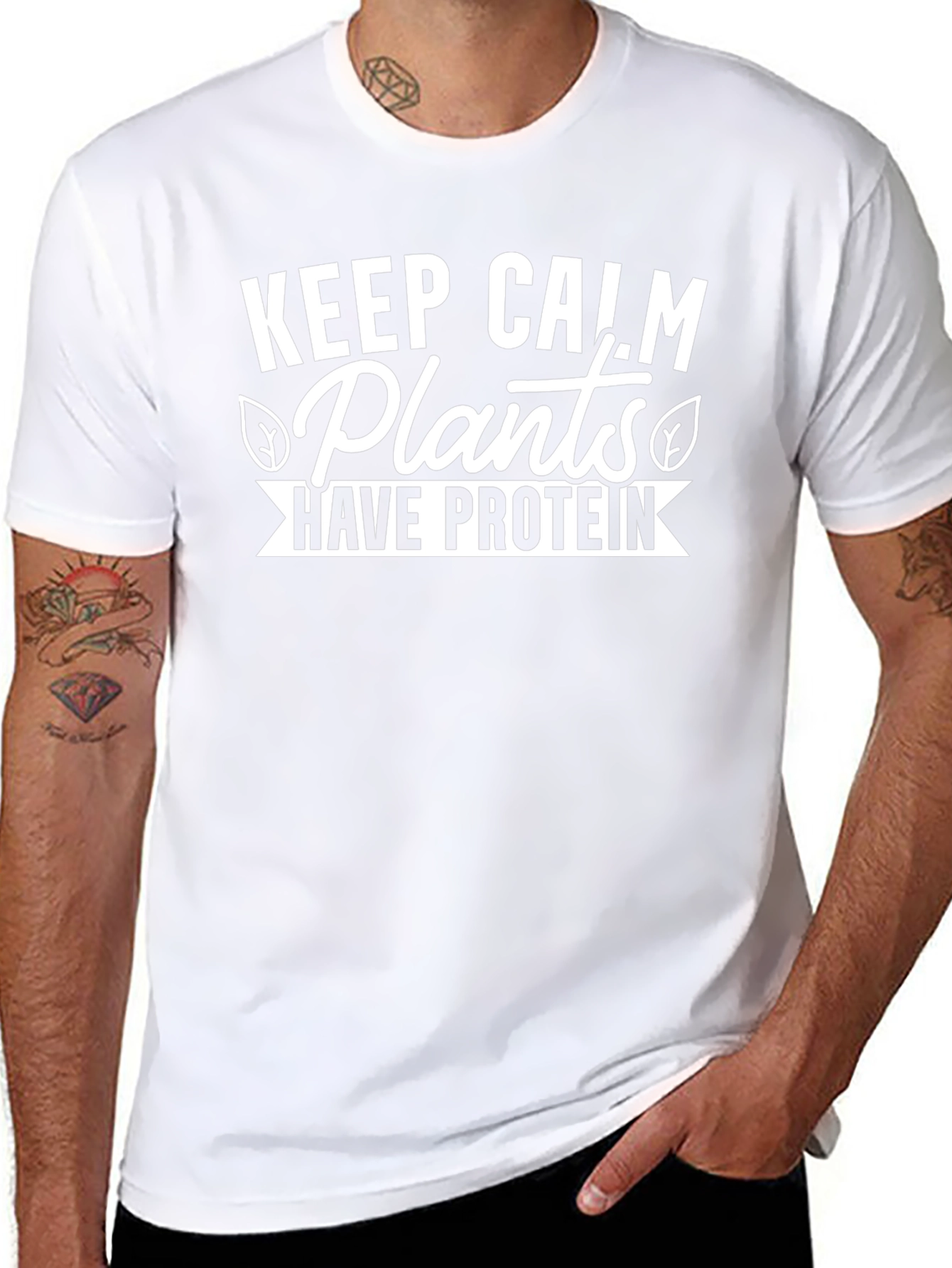 Vegan Protein T-Shirt - Keep Calm Plants Have Protein