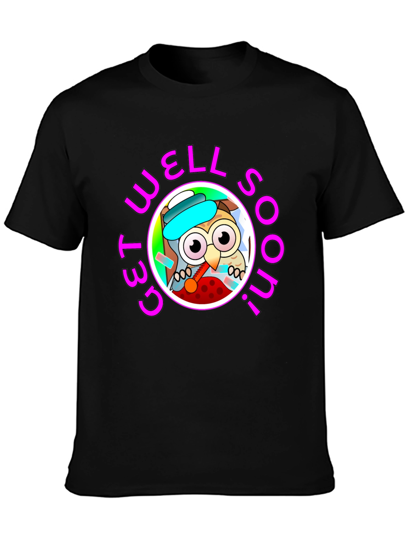 Get Well Soon Owl Graphic T-Shirt