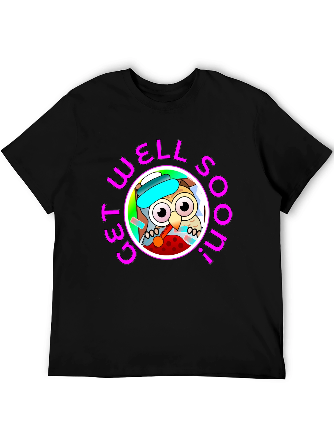 Get Well Soon Owl Graphic T-Shirt