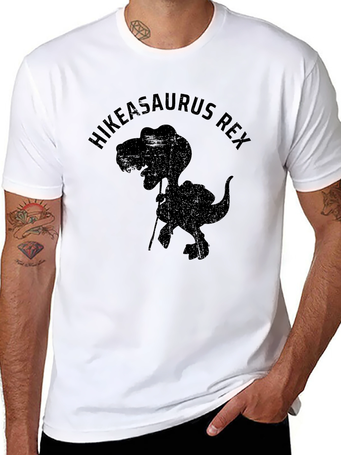Hikeasaurus Rex T-Shirt - Hiking Dinosaur Tee