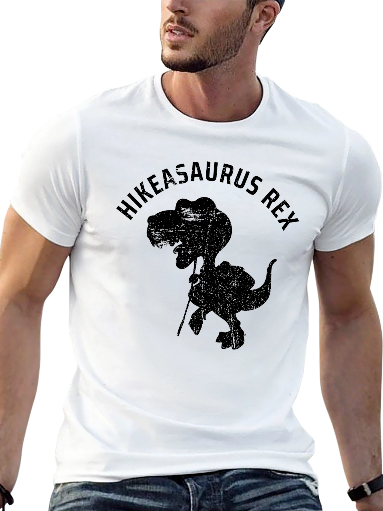 Hikeasaurus Rex T-Shirt - Hiking Dinosaur Tee