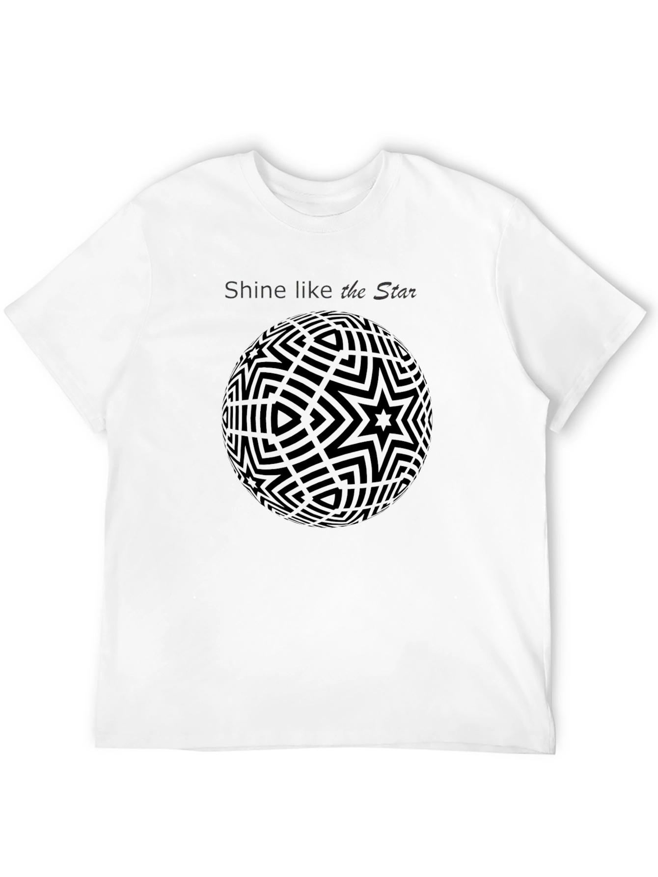 Shine Like The Star Black Graphic Tee