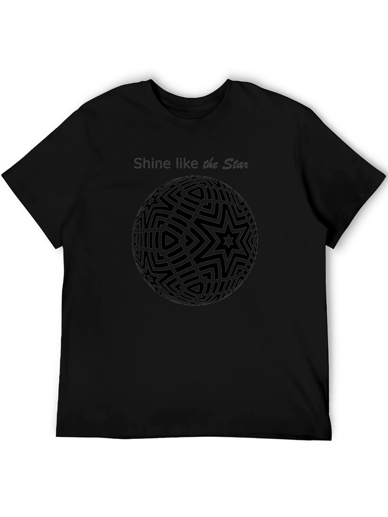 Shine Like The Star Black Graphic Tee