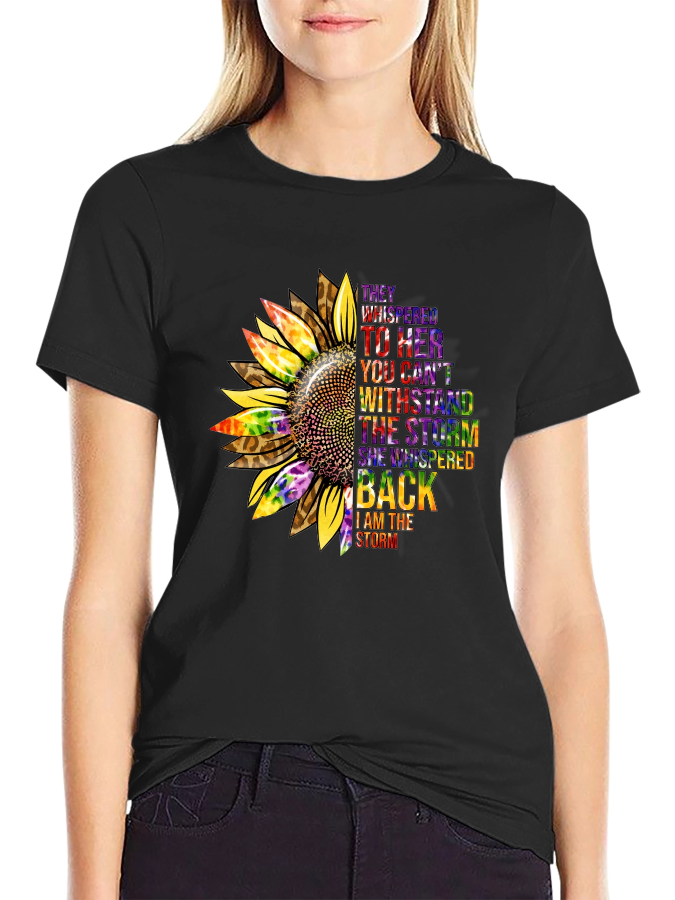 Sunflower Inspirational T-Shirt -  They Whispered