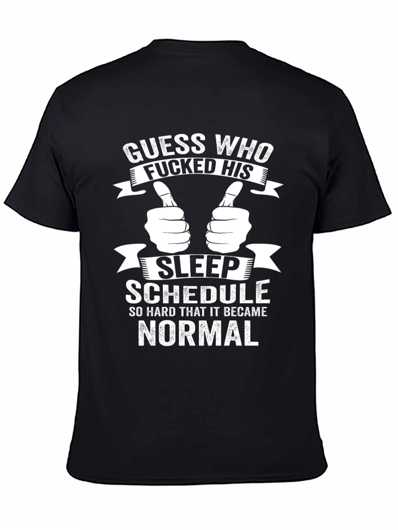 Funny Sleep Schedule Graphic Tee - Black