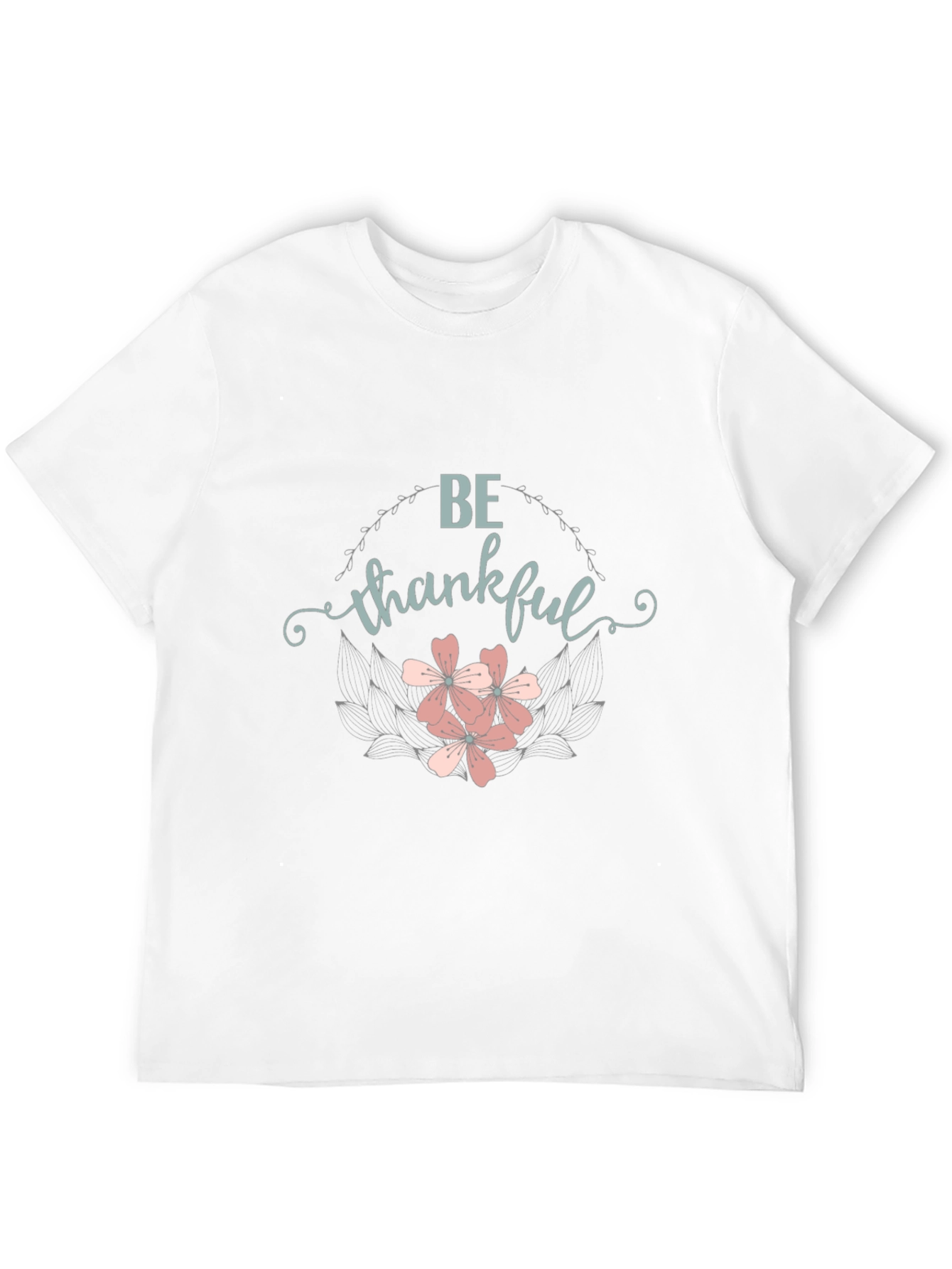 Be Thankful Graphic Tee - Black Cotton T-Shirt