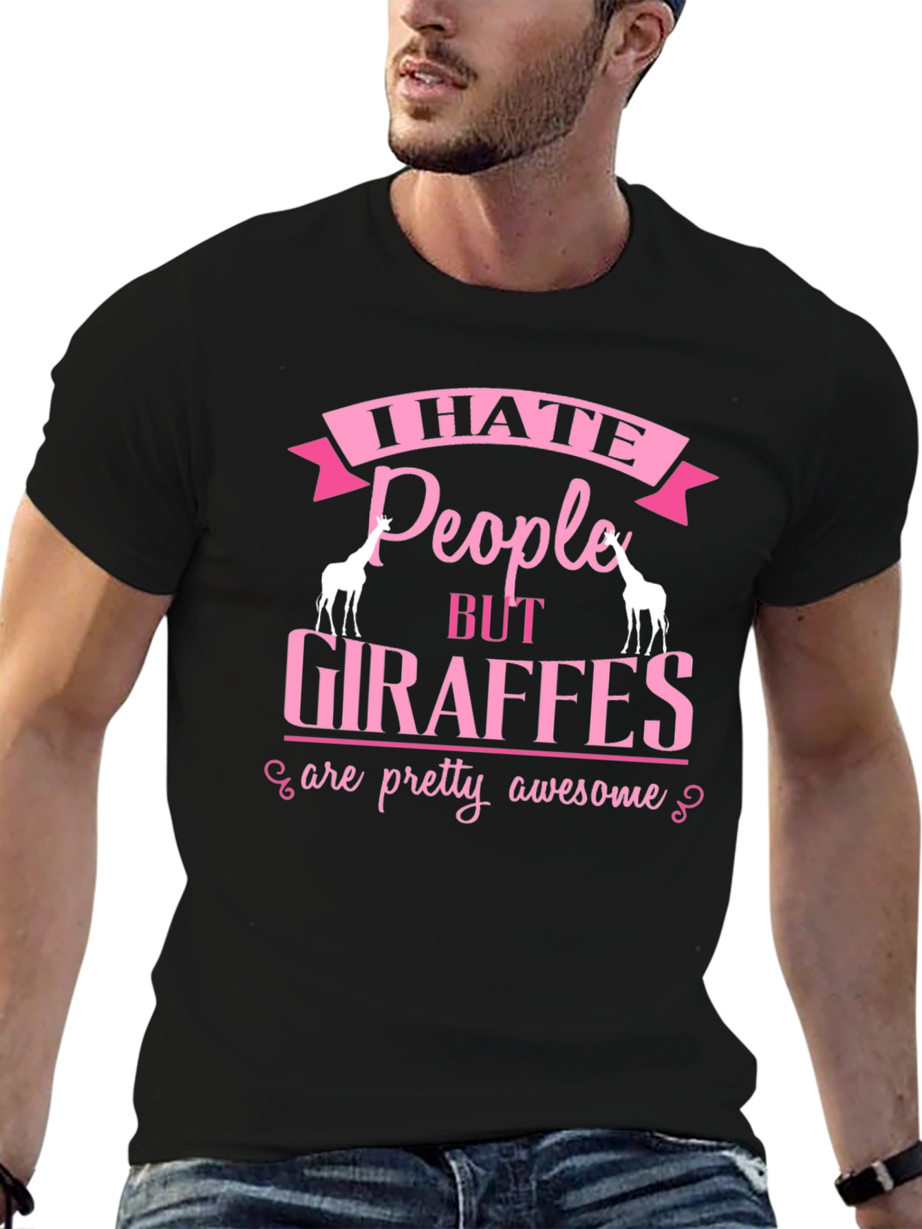 I Hate People But Giraffes Are Awesome T-Shirt